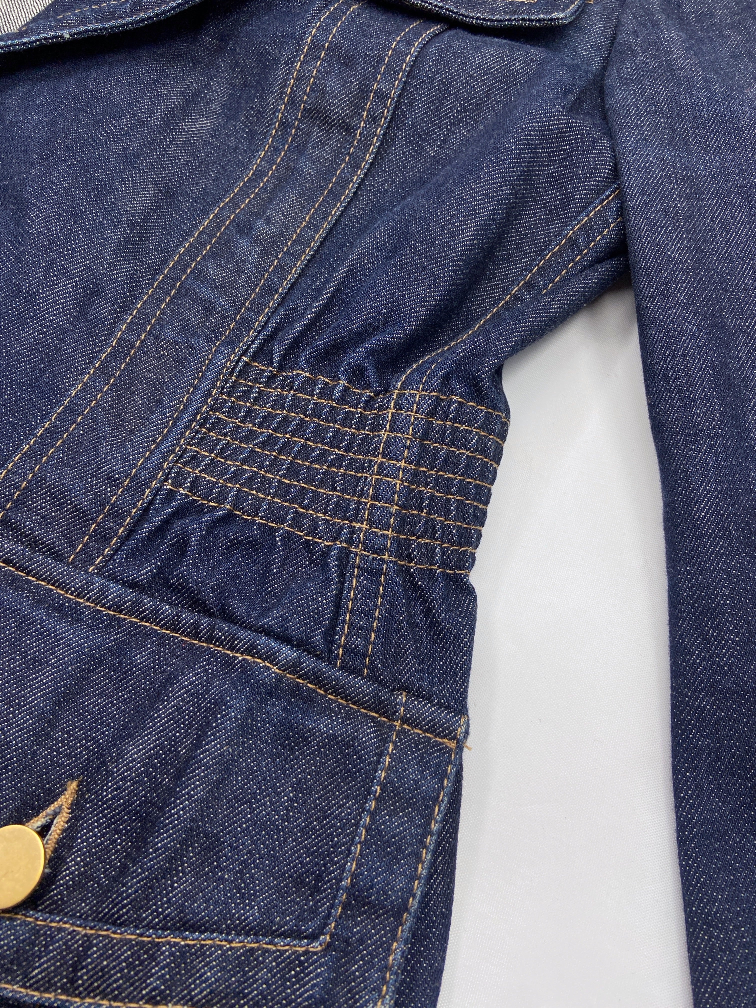 Gucci Fall 2003 Tom Ford Blue Denim Military Blazer Jacket 40 - 6
