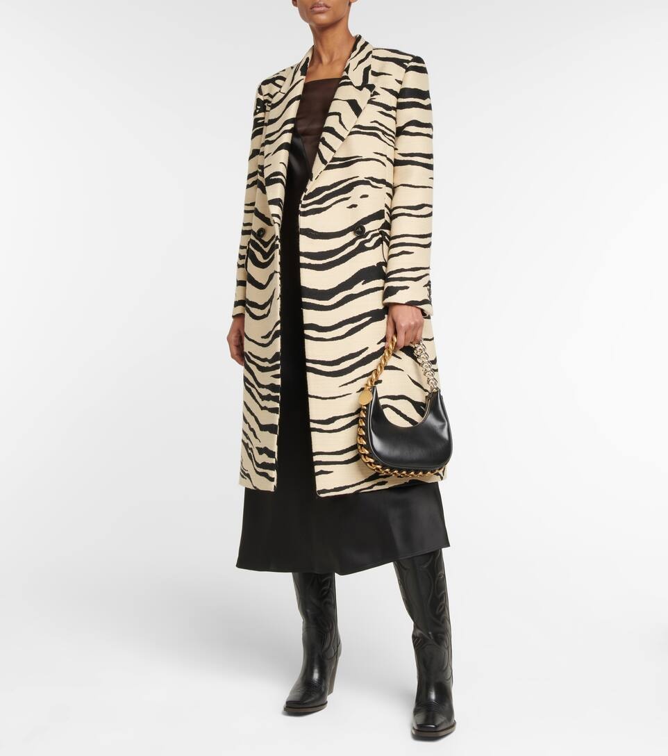 Printed double-breasted coat - 2