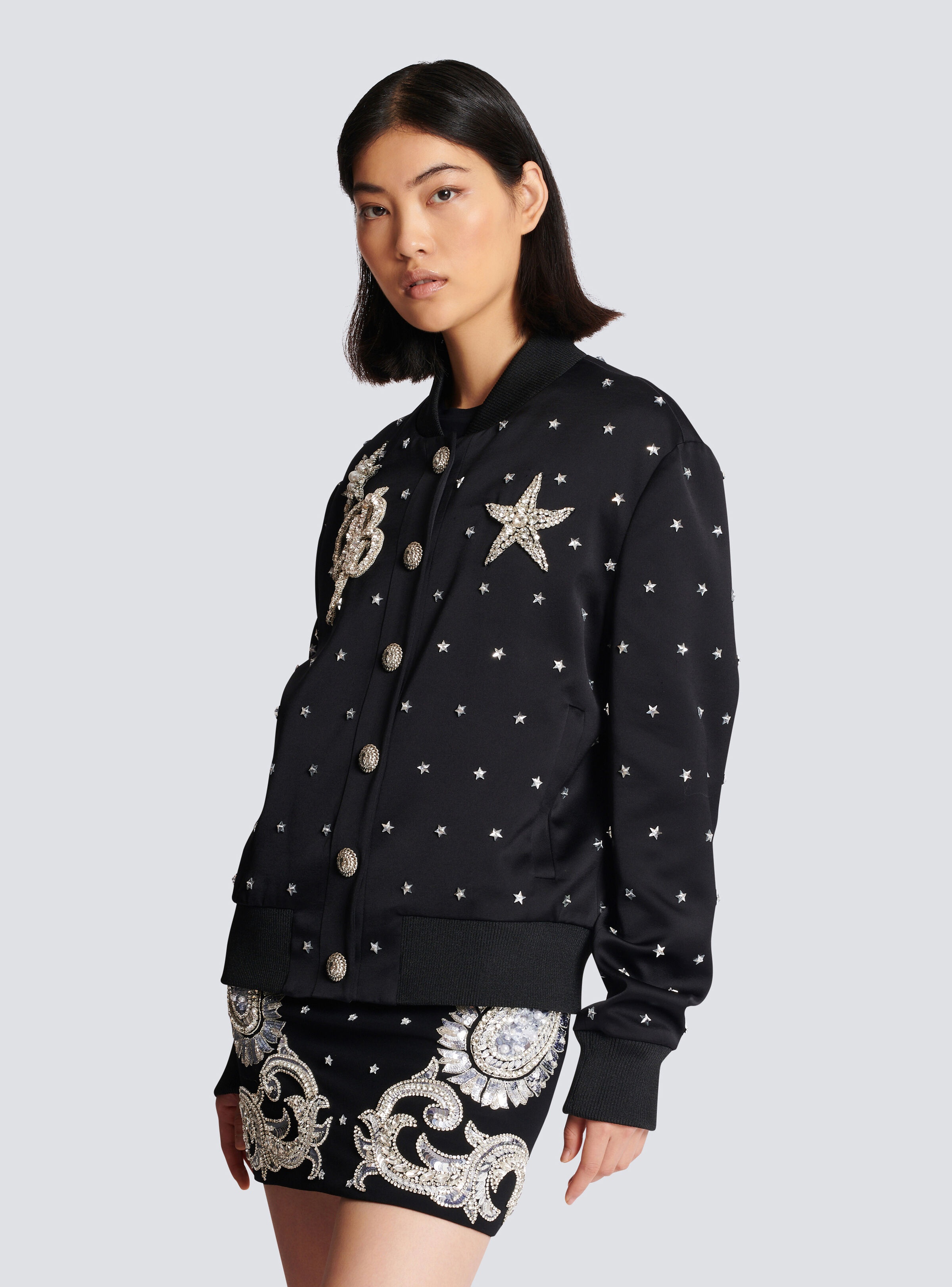 Stars embroidered bomber jacket - 6