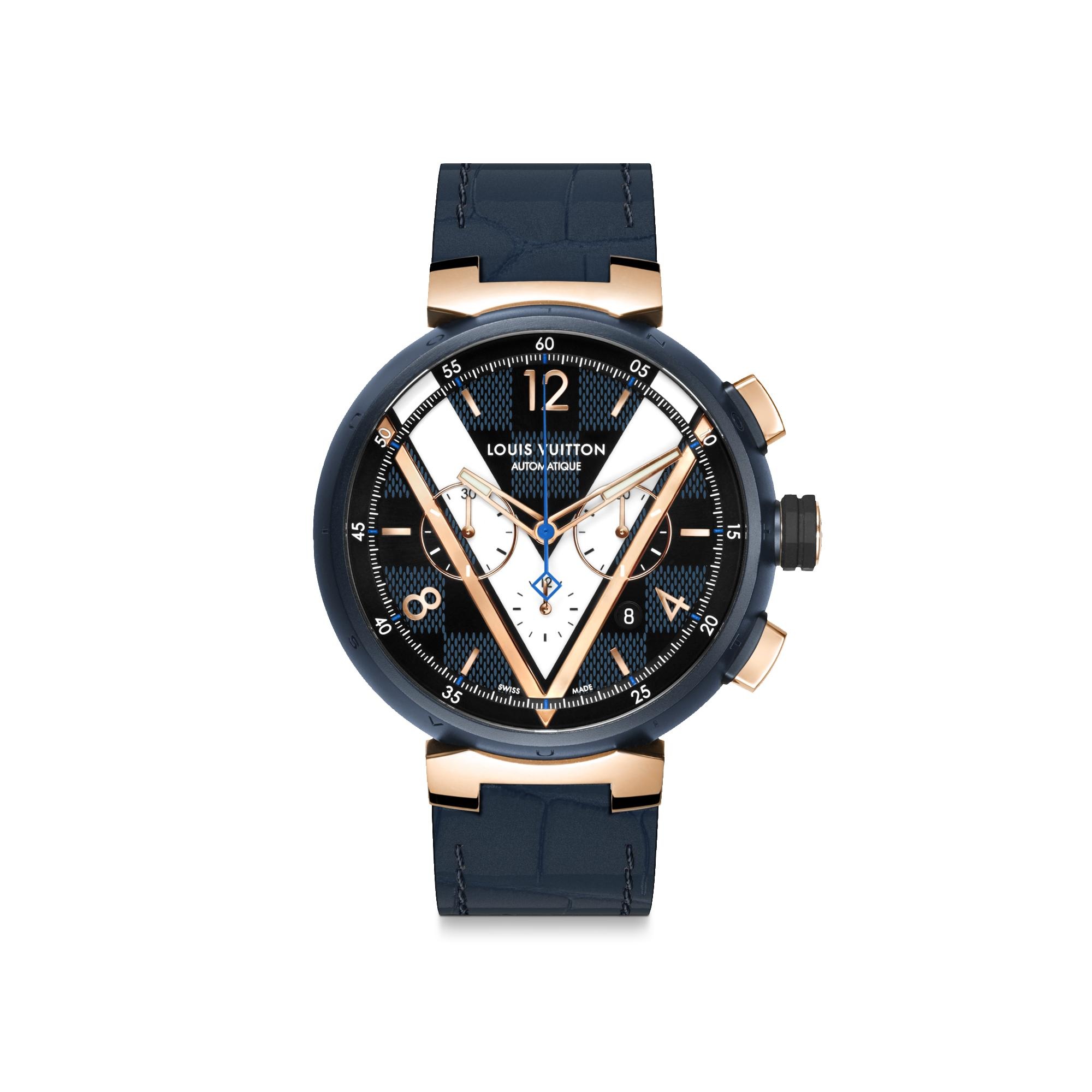 Tambour Damier Cobalt Chronograph - 1