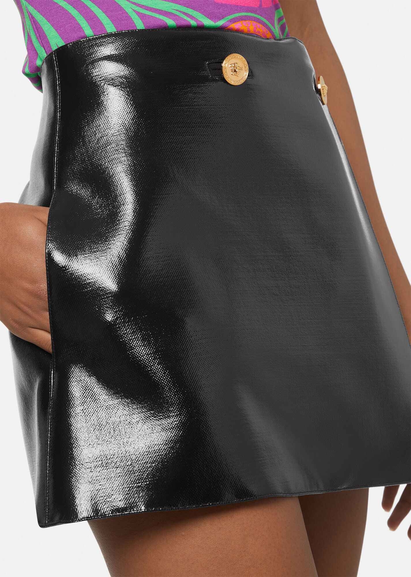 Coated Wool Wrap Skirt - 5