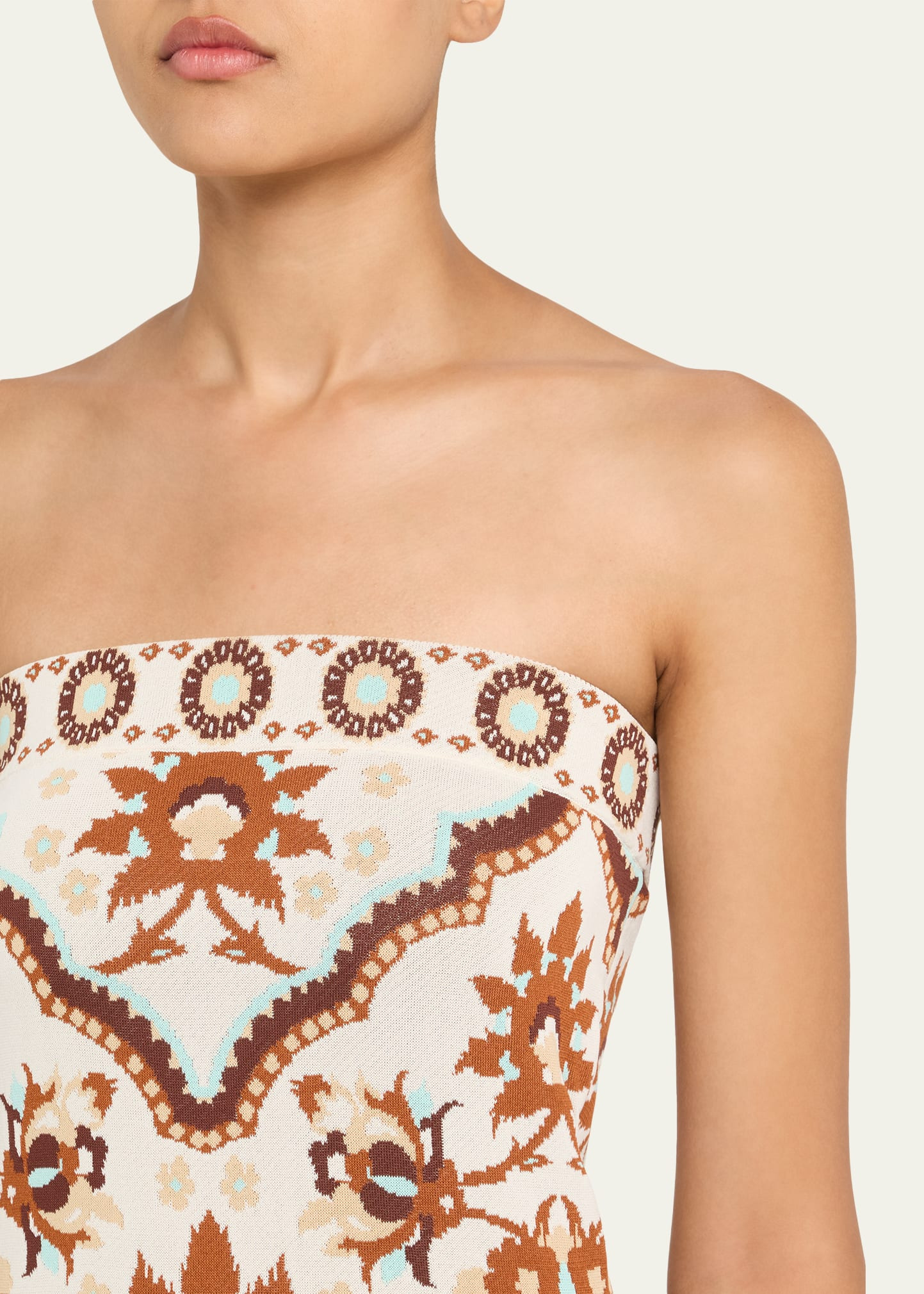 Rome Strapless Knit Midi Dress - 5