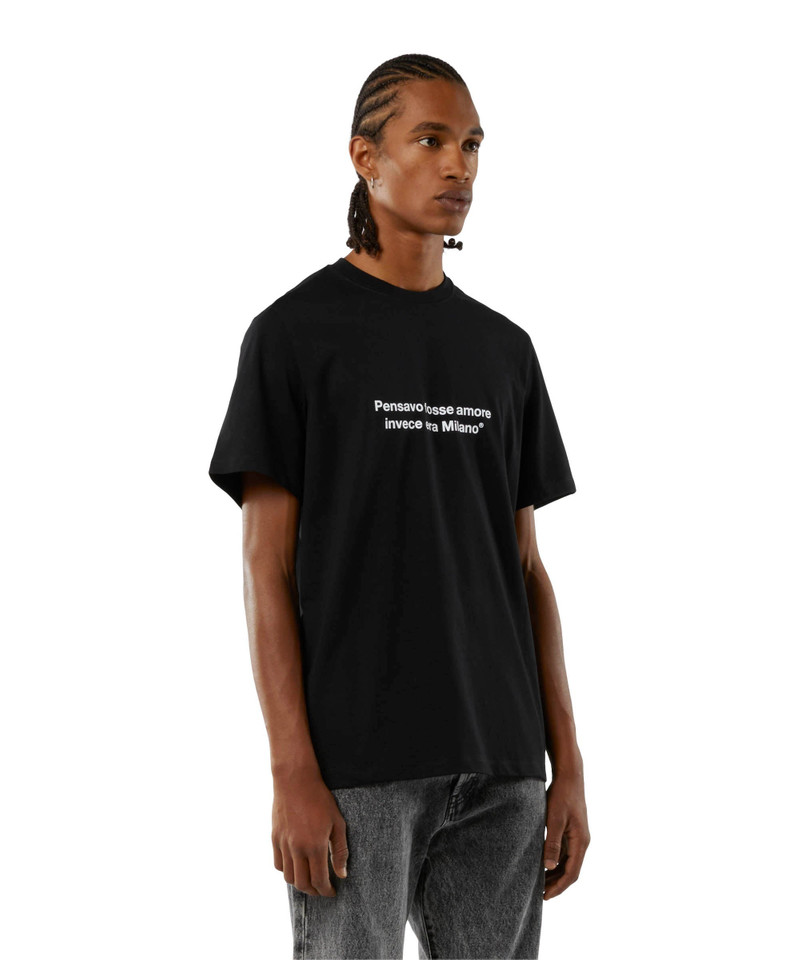 T-shirt quote "Pensavo fosse amore invece era Milano" 7