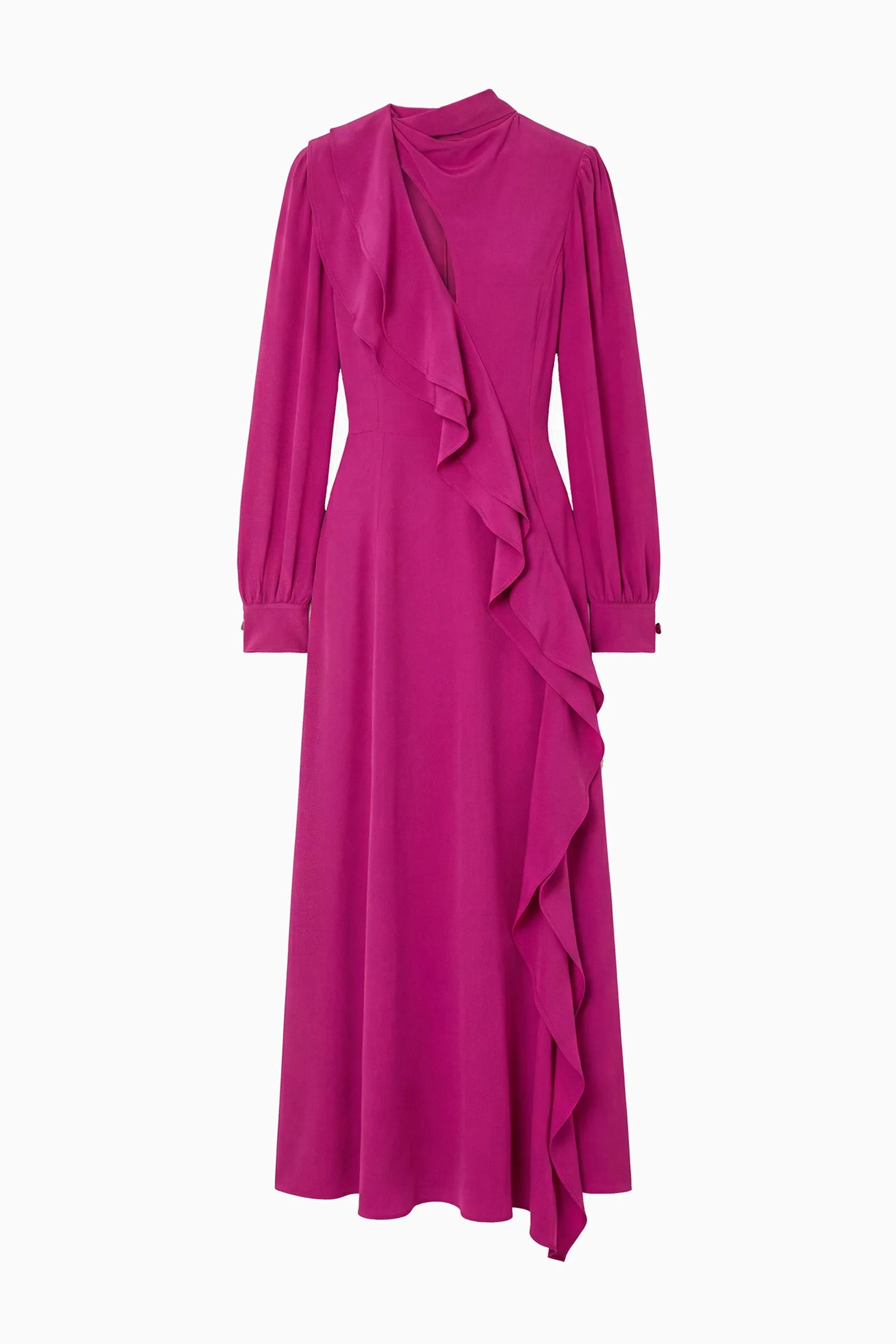 Sabrina Long Sleeve Silk Dress - 1