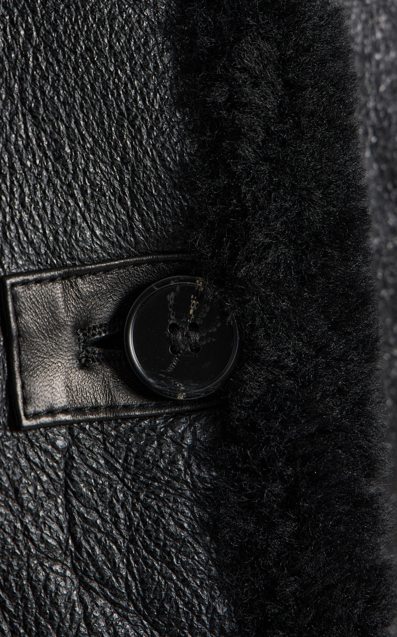 Heather Reversible Shearling Jacket black 6
