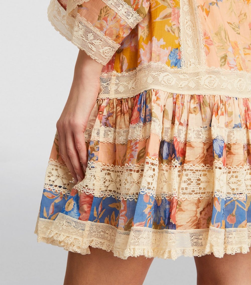 Zimmermann Lace-Trim August Mini Dress | harrods | REVERSIBLE