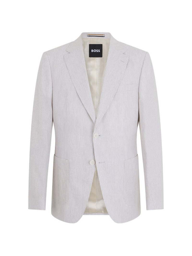 striped single-breasted blazer 1