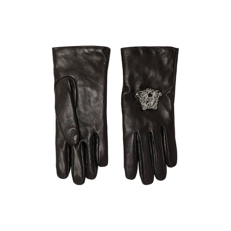 Versace Leather Gloves 'Black/Ruthenium' 1
