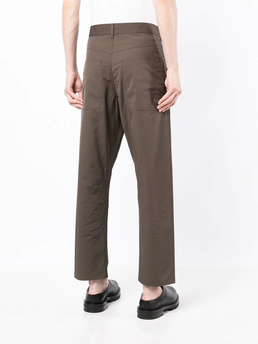 high-rise straight-leg trousers - 4