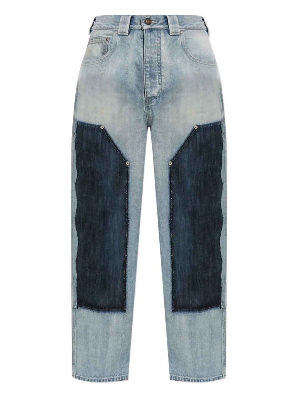 patchwork panel jeans - 1