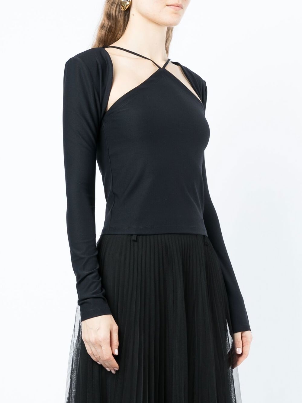 cut-out detail long-sleeve T-shirt - 3