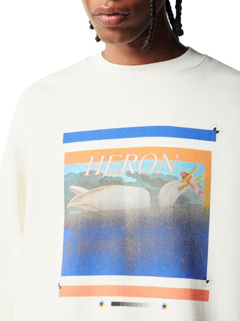 Misprinted Heron Crewneck 5