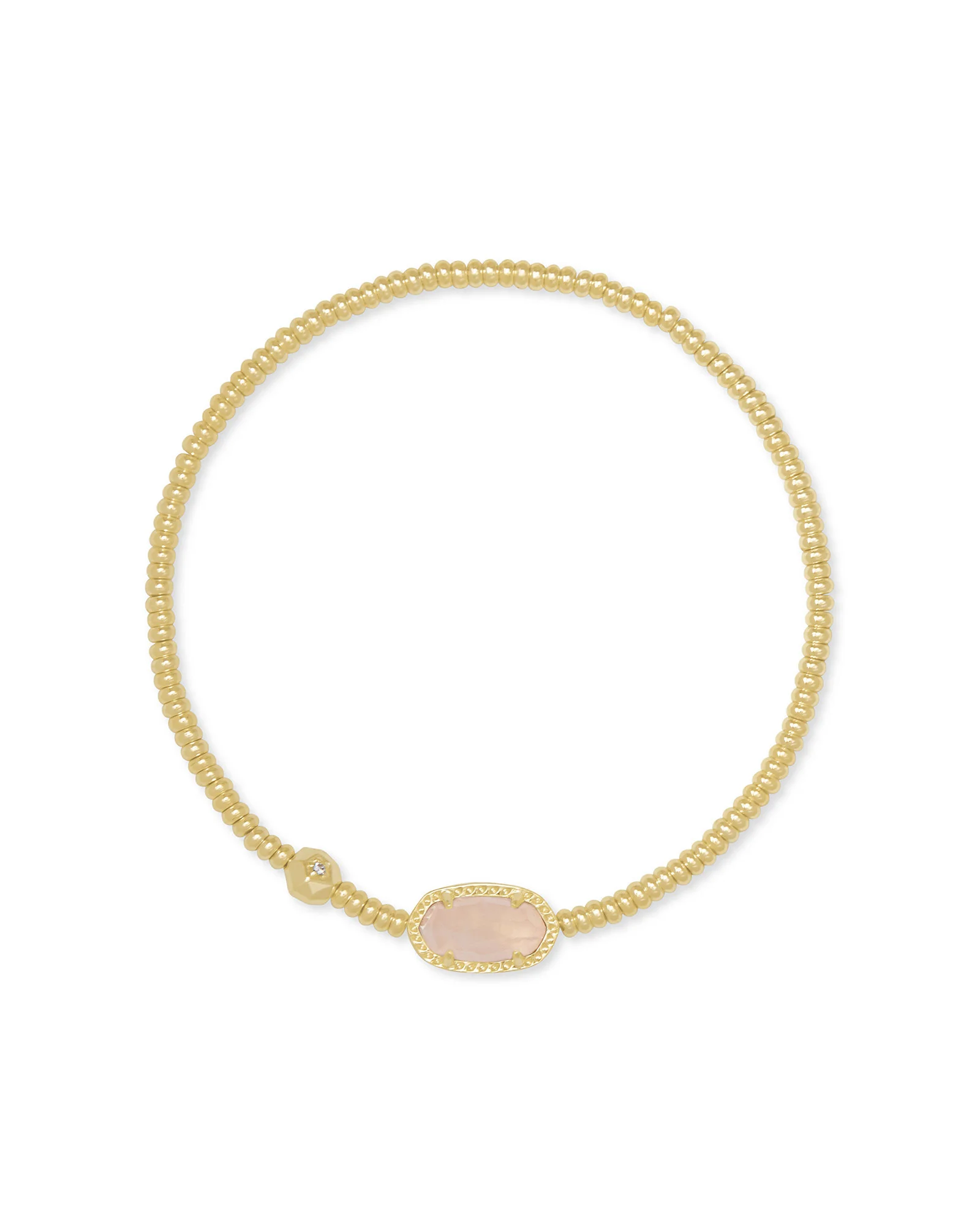 Grayson Gold Stretch Bracelet in Rose Quartz - 1