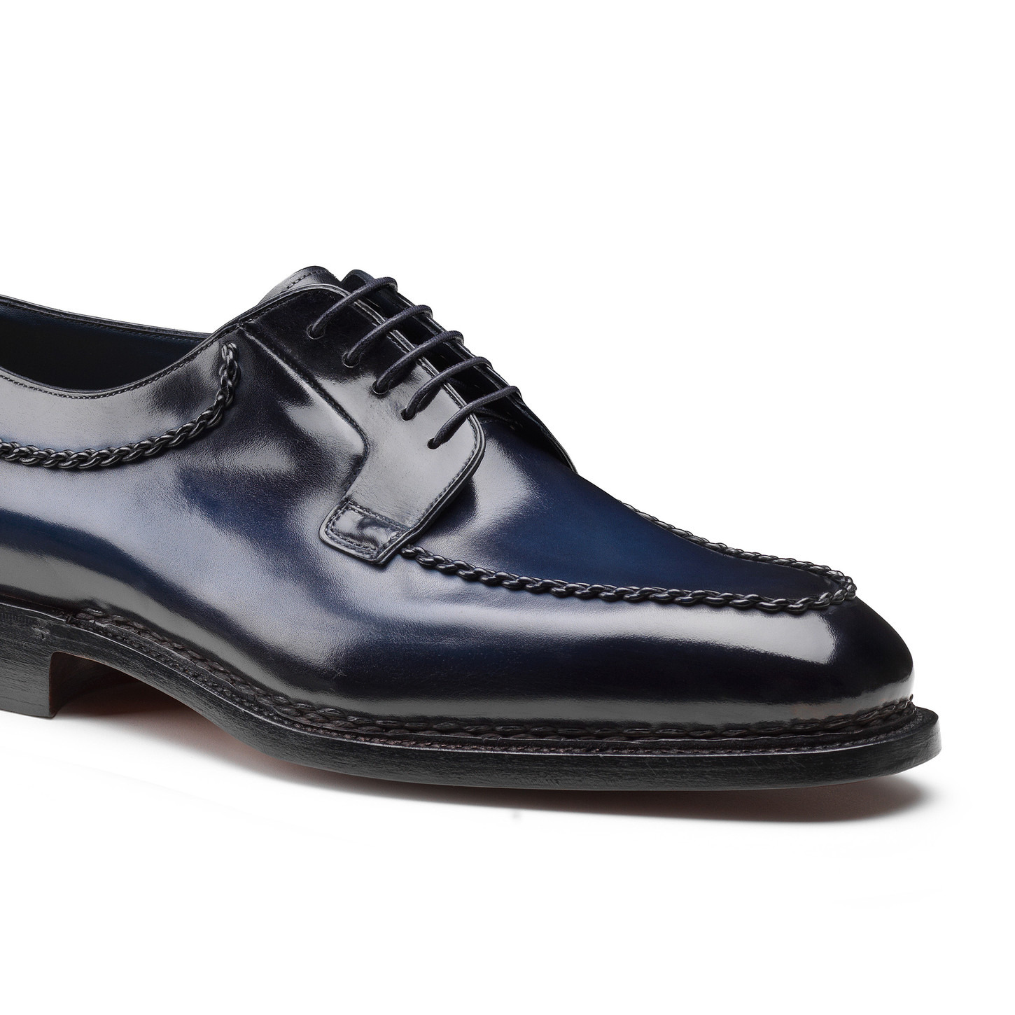 Men's blue leather Meraviglia Collection Derby shoe - 5