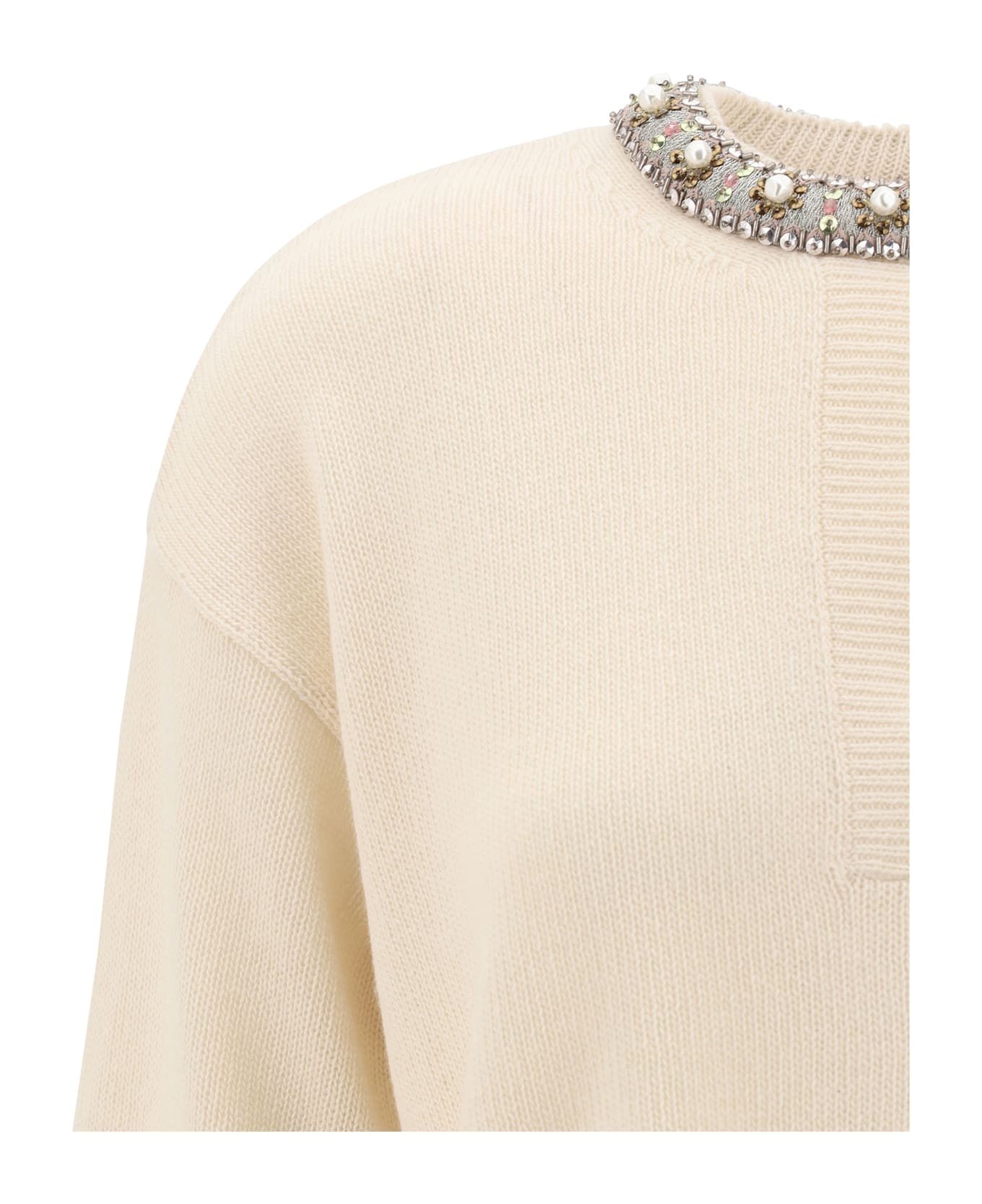 Jewel Neck Sweater - 3