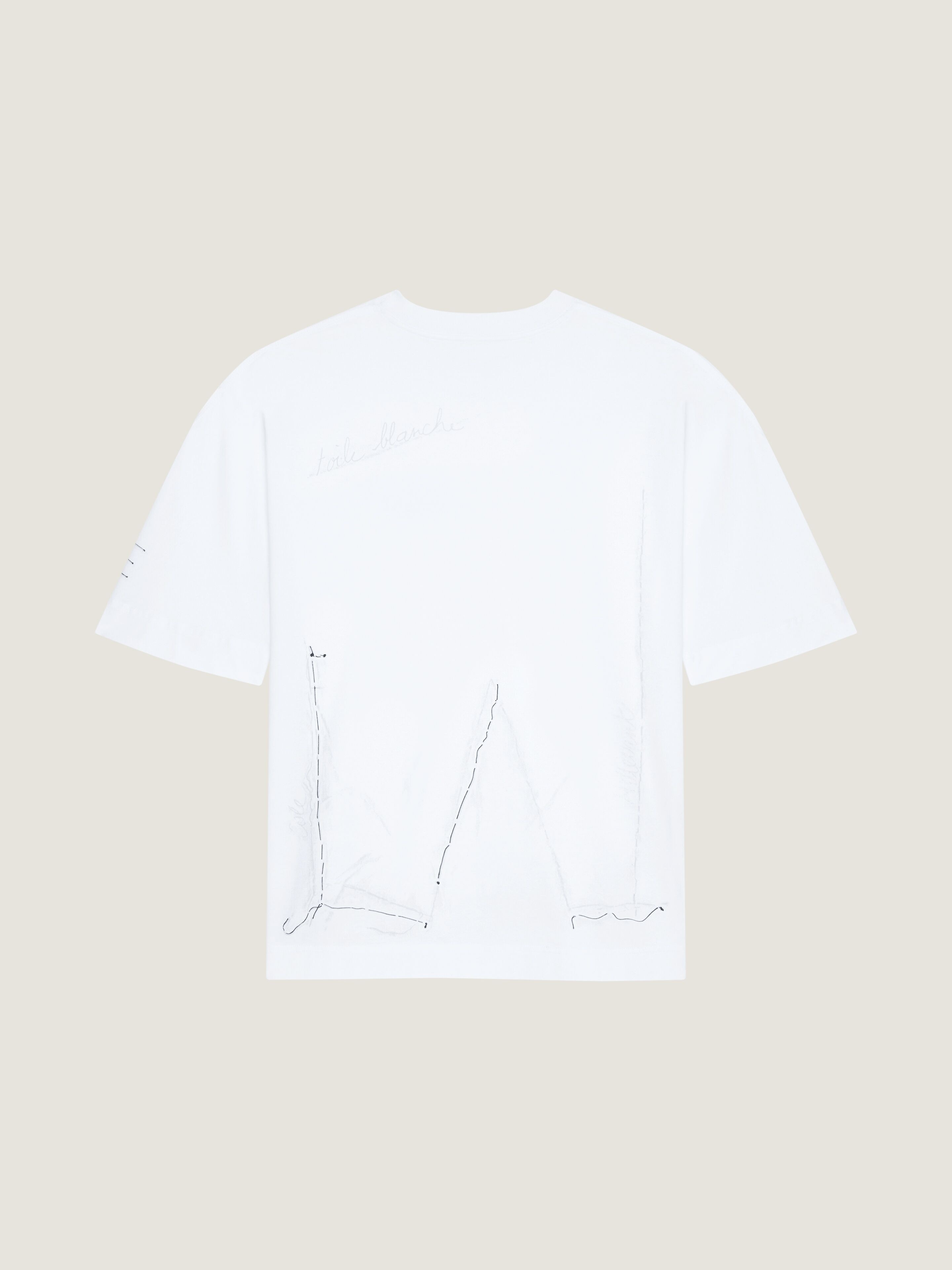 BOXY FIT T-SHIRT IN COTTON WITH TROMPE L'ŒIL PATTERN - 4