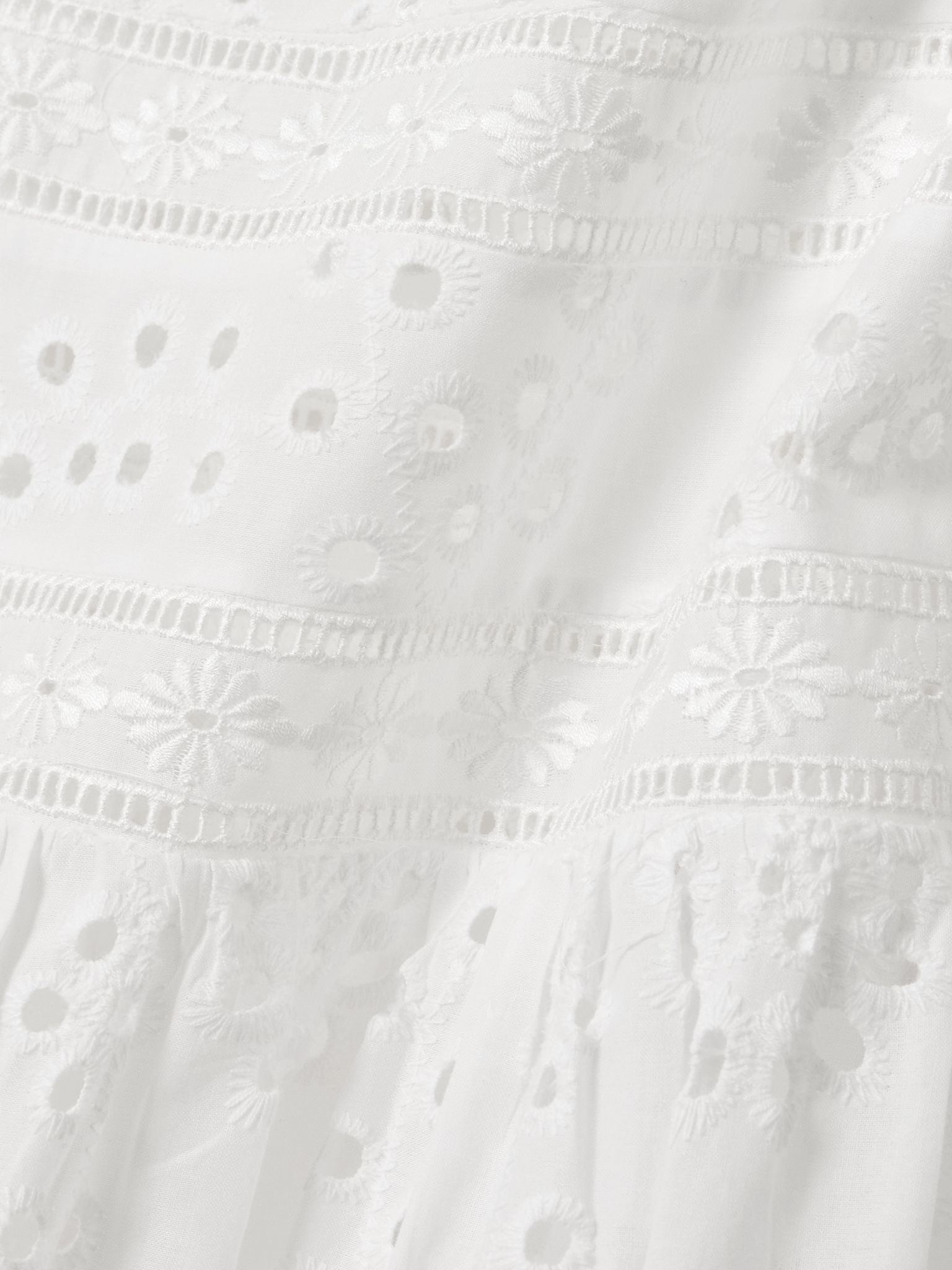 Populonia tiered scalloped broderie anglaise cotton maxi dress White - 4