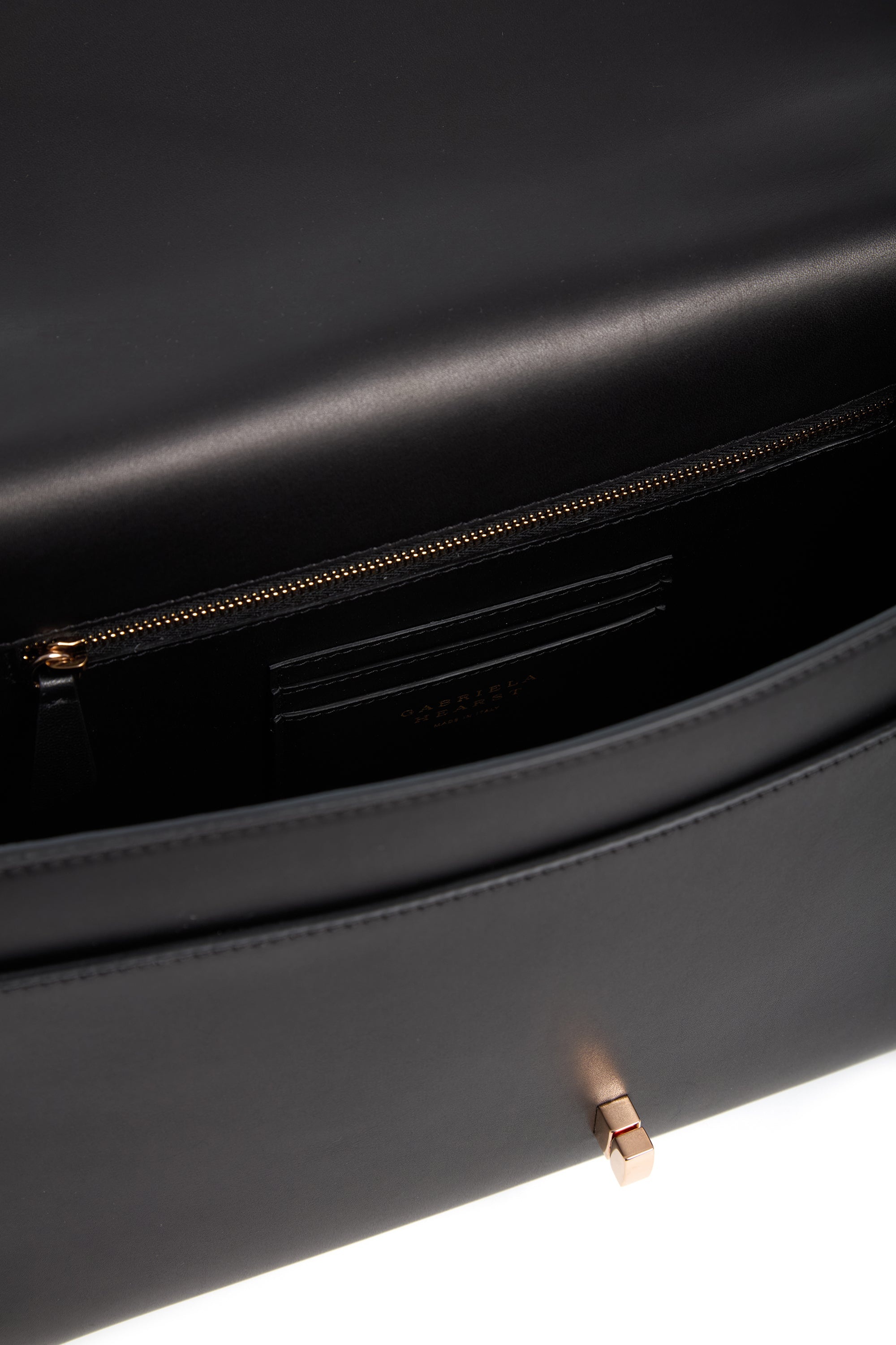 Large Leonora Flap Bag in Black Leather - 3