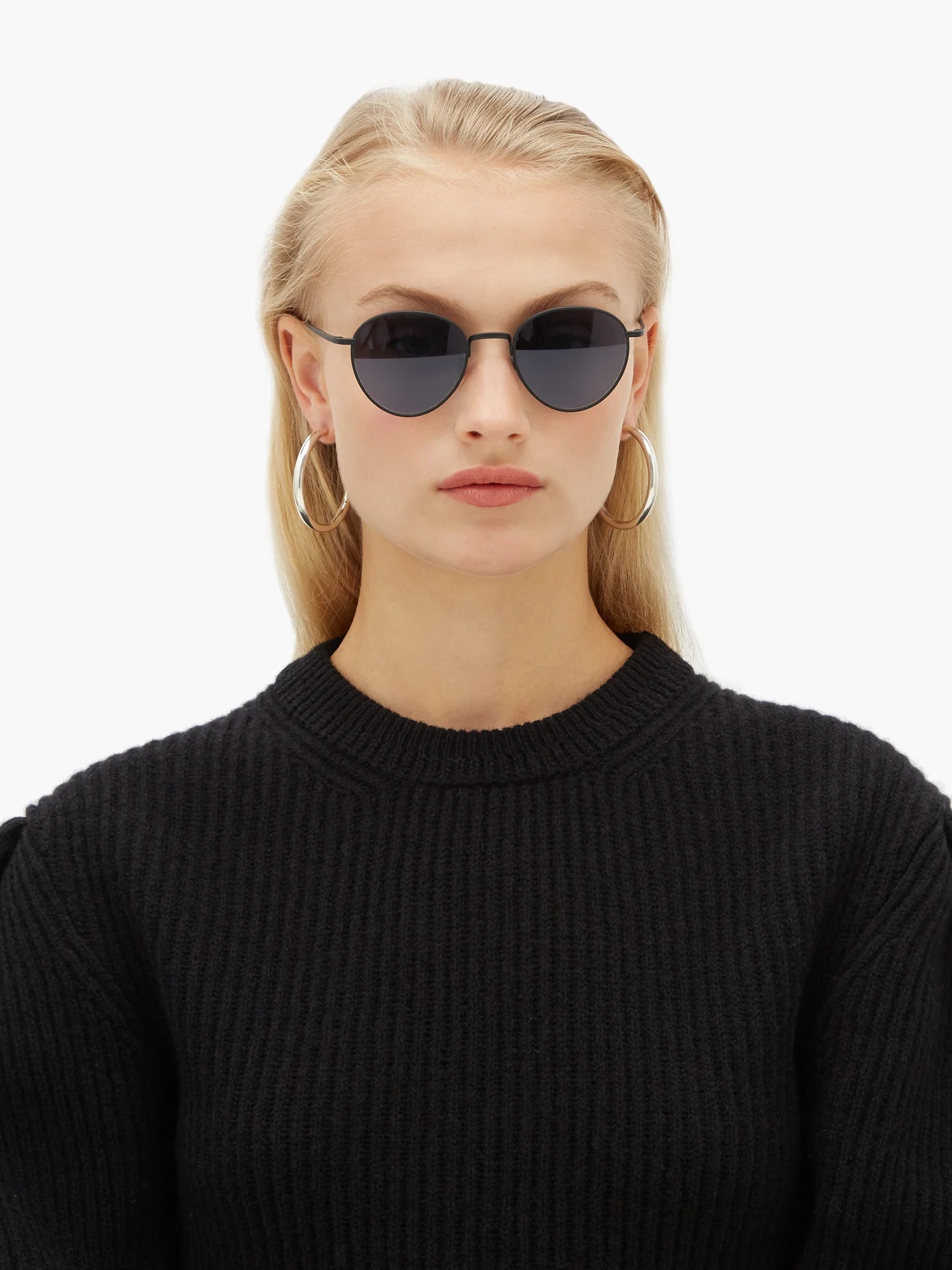 X Oliver Peoples Brownstone round metal sunglasses - 3