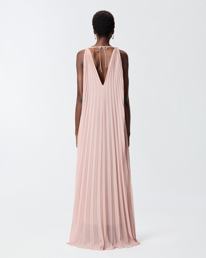 LONG PLEATED DRESS WITH SLIT 5