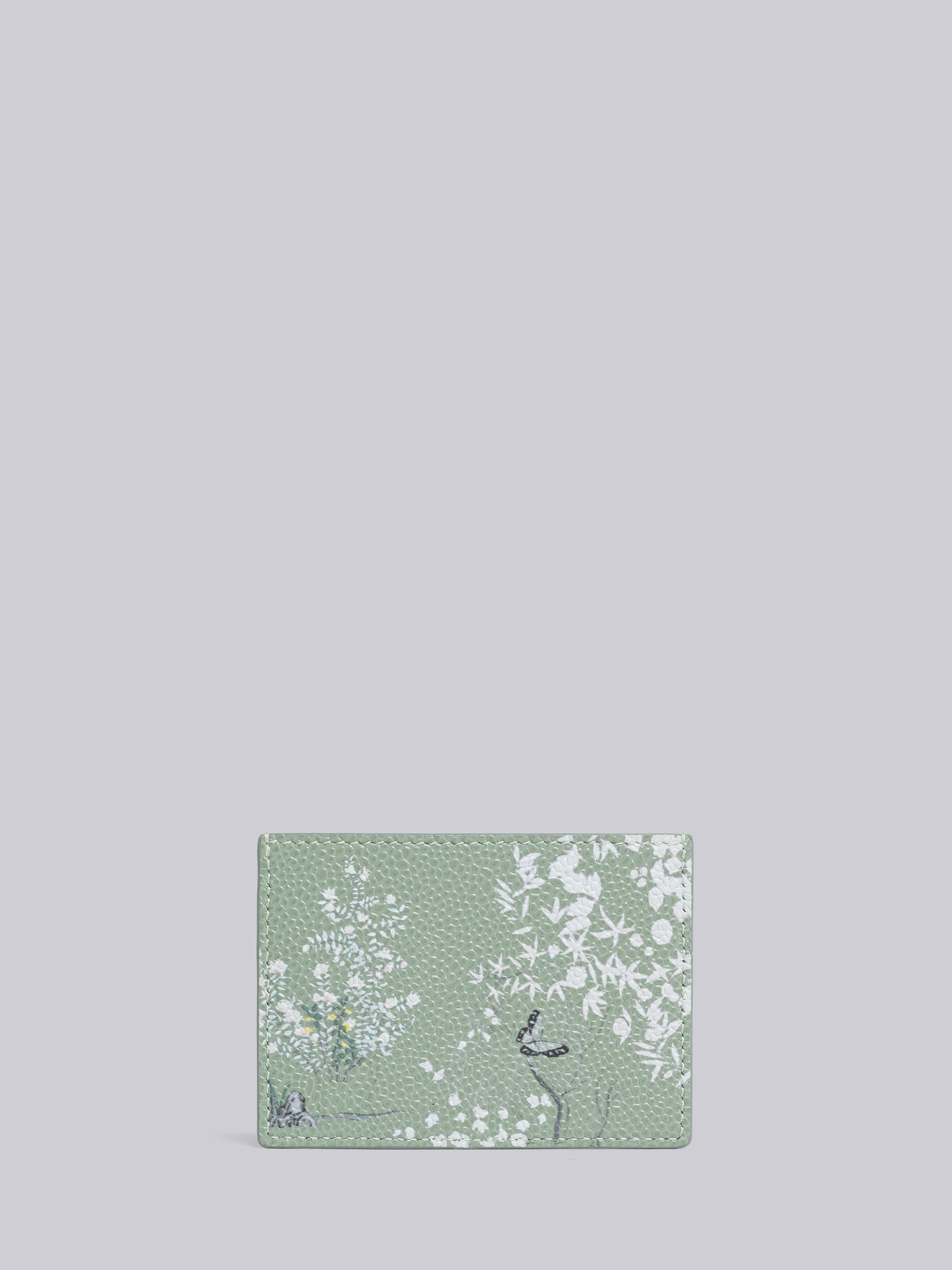 Pebble Grain Leather Toile Single Card Holder - 4