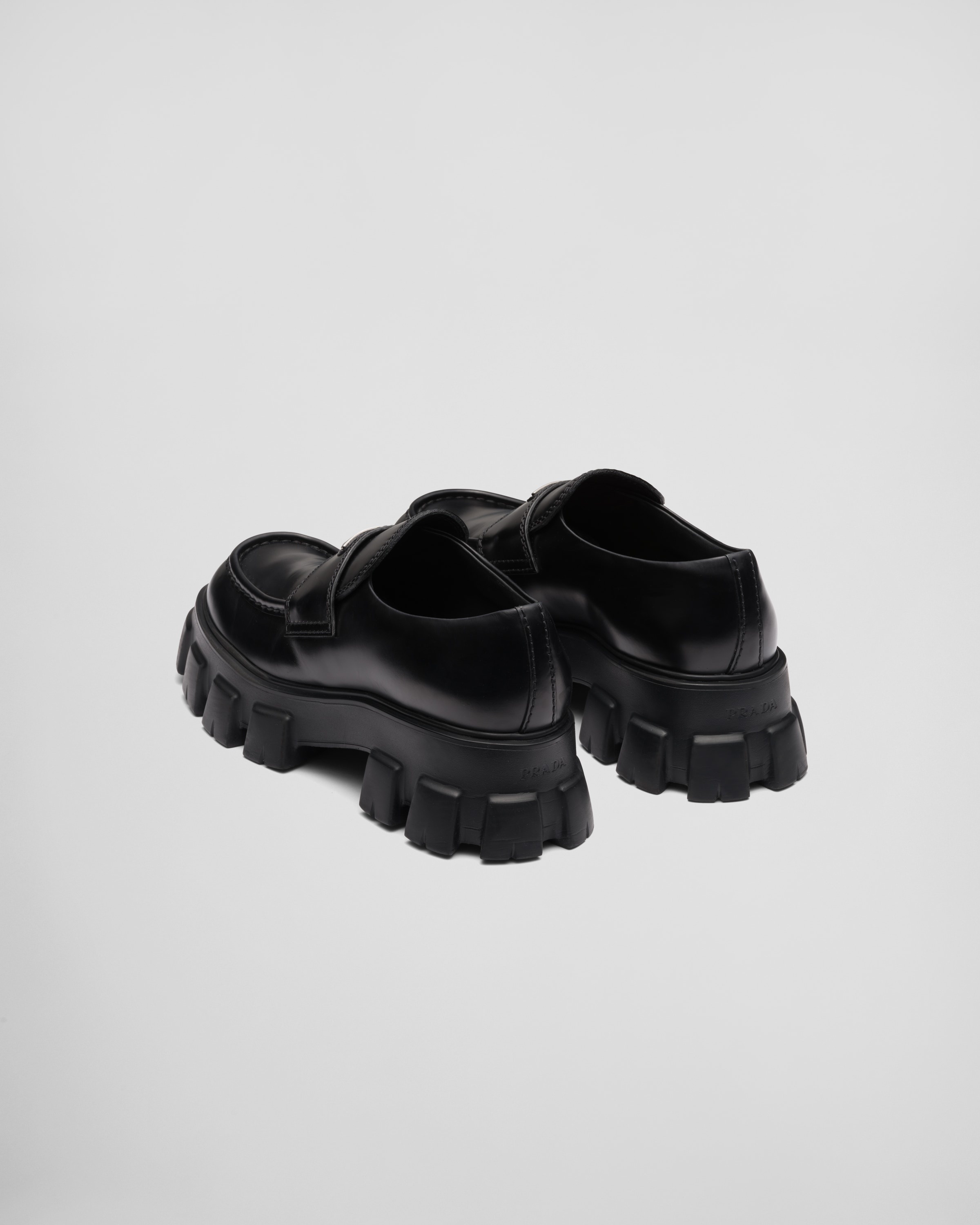 Monolith brushed leather loafers - 4