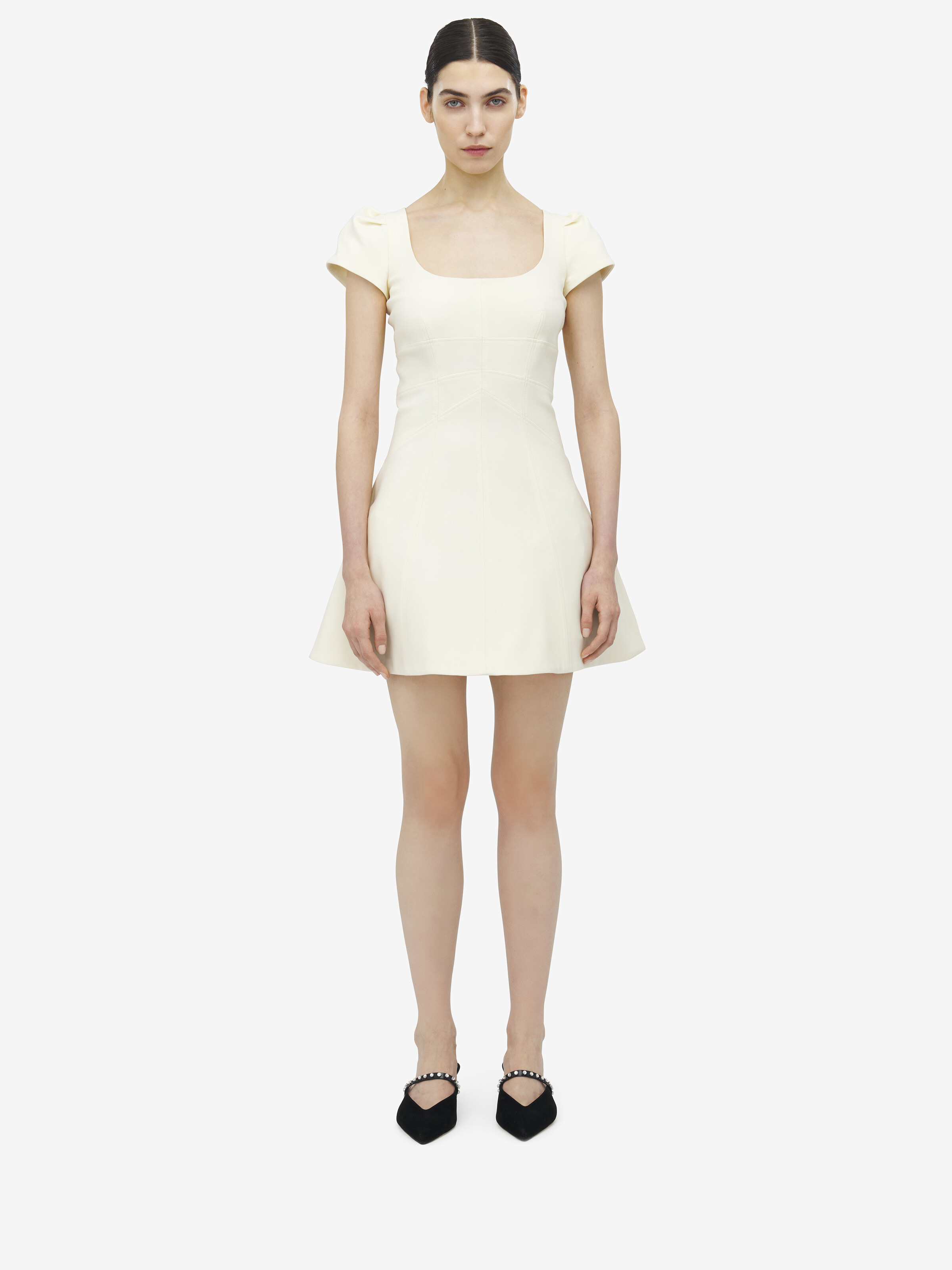 Wool Silk Mini Dress - 3