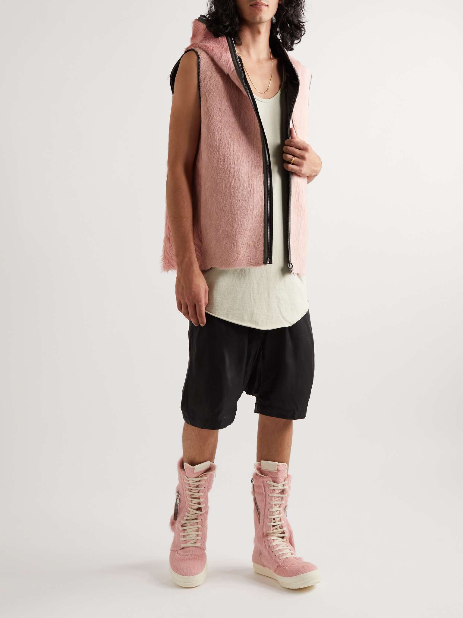 Calf Hair Hooded Gilet - 2
