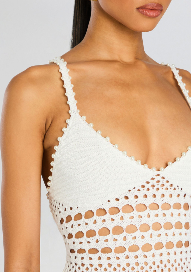 RETROFÊTE BELIZE KNIT CROCHET DRESS outlook