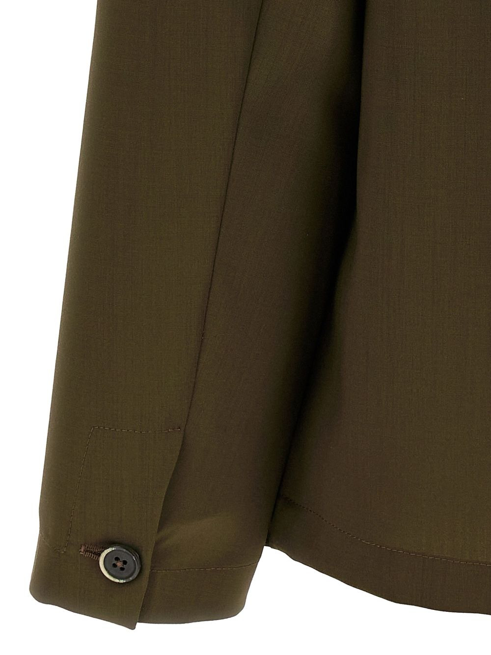 button-cuffed wool overshirt - 4