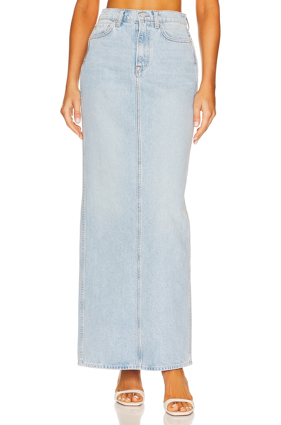 Amara Pencil Skirt With Back Slit - 1