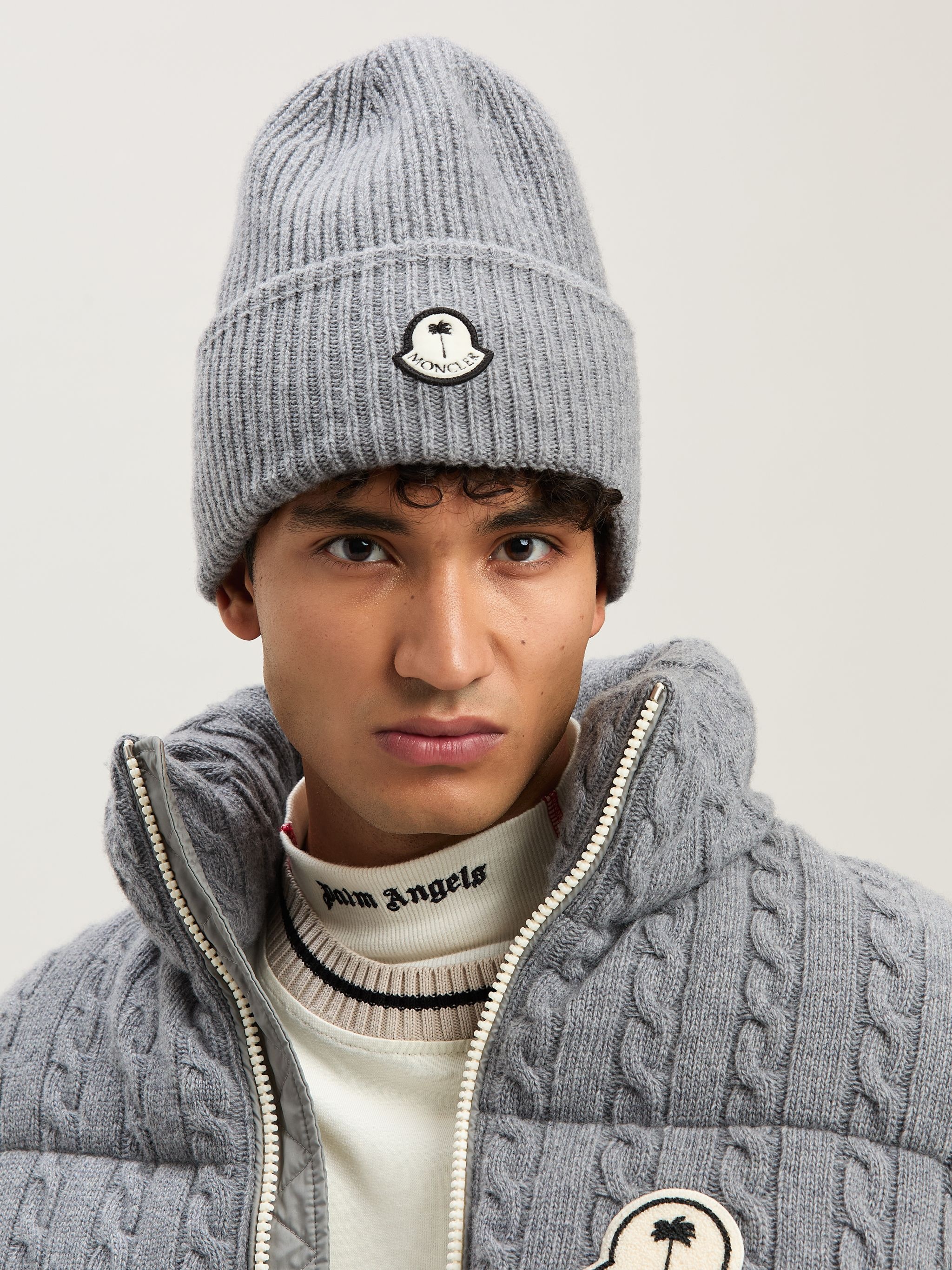 PAxMoncler ribbed beanie - 3