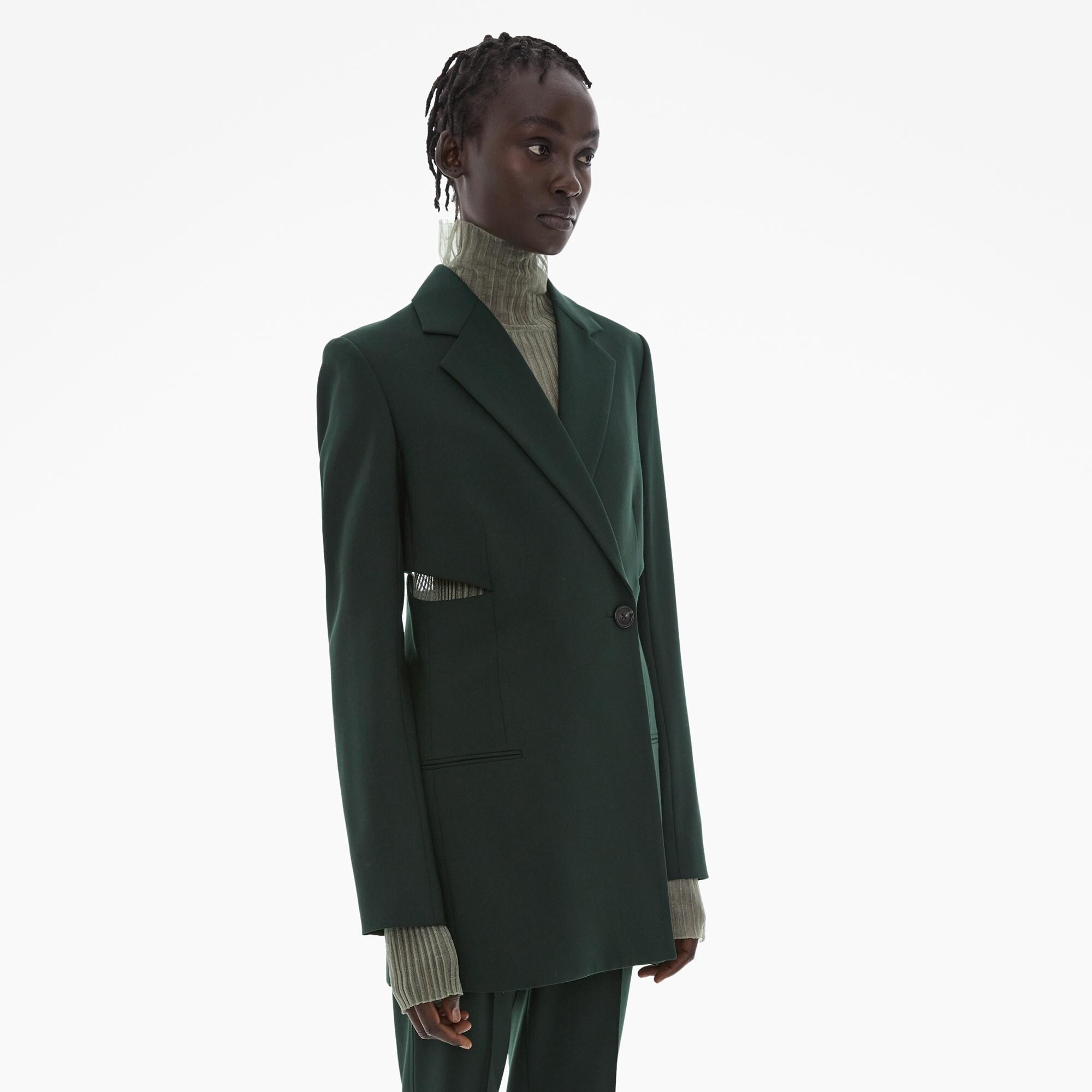 STRETCH WOOL SLASH BLAZER - 5