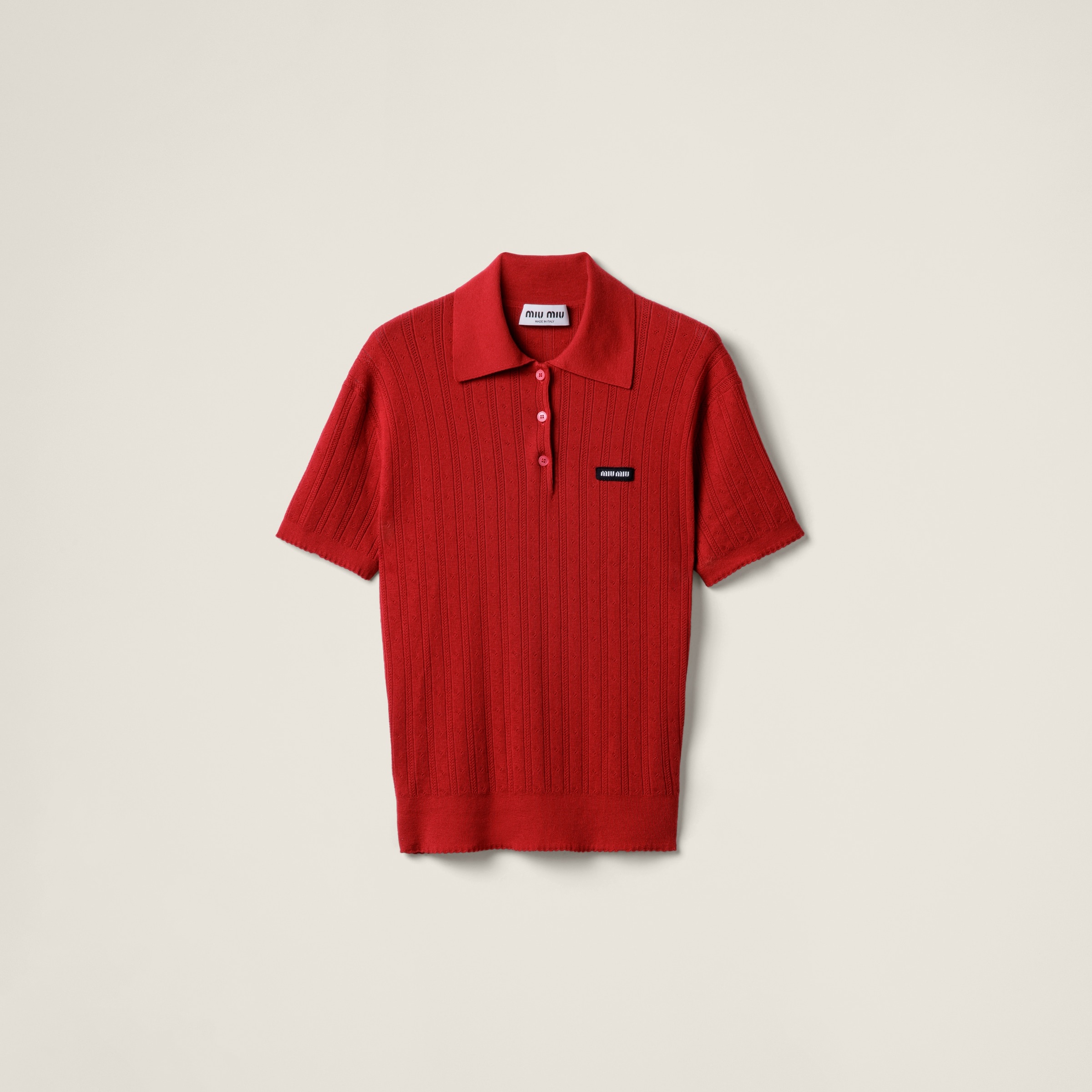 Cashmere and silk polo sweater - 1