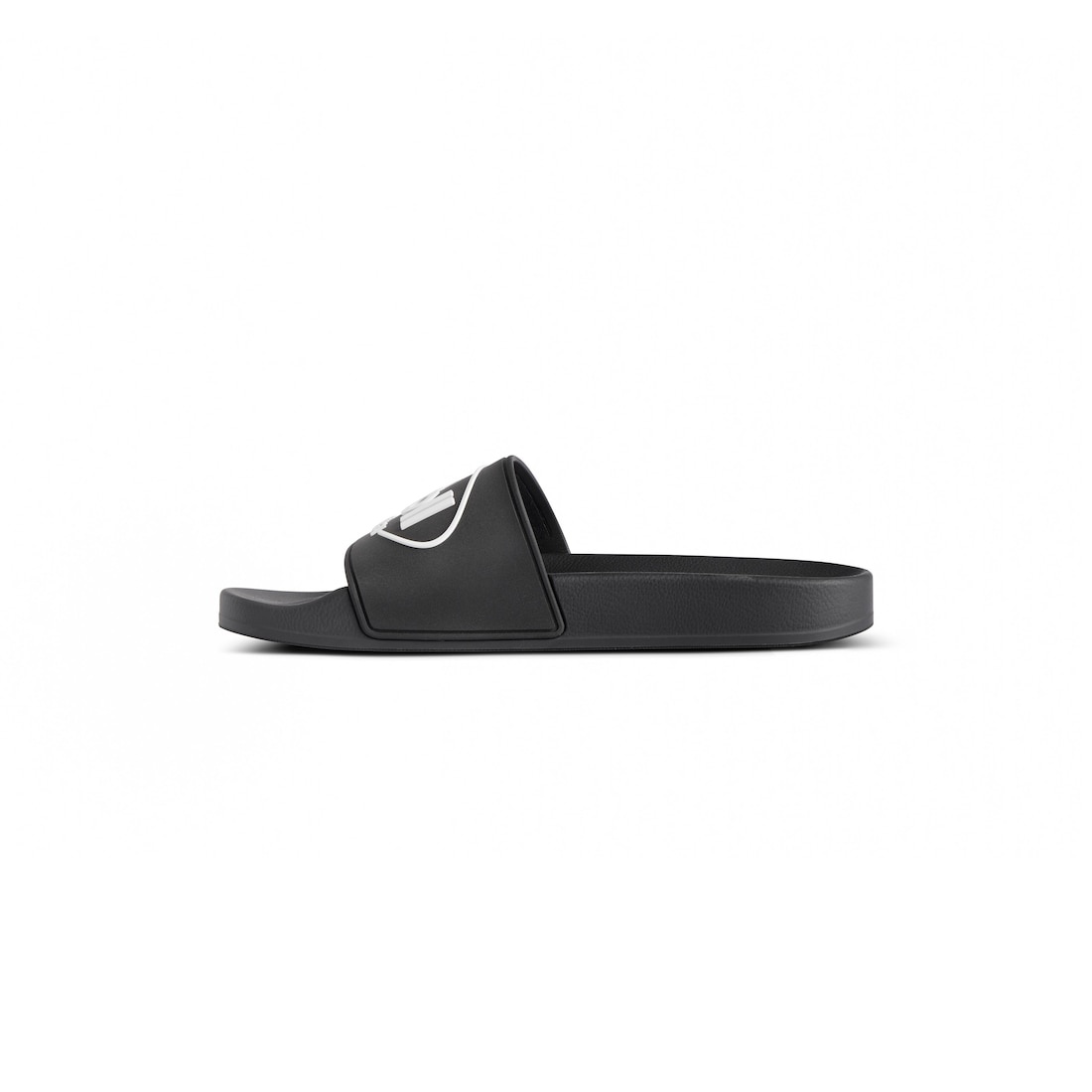 Men's Balenciaga I Scholl Pool Slide Sandal in Black/white - 4