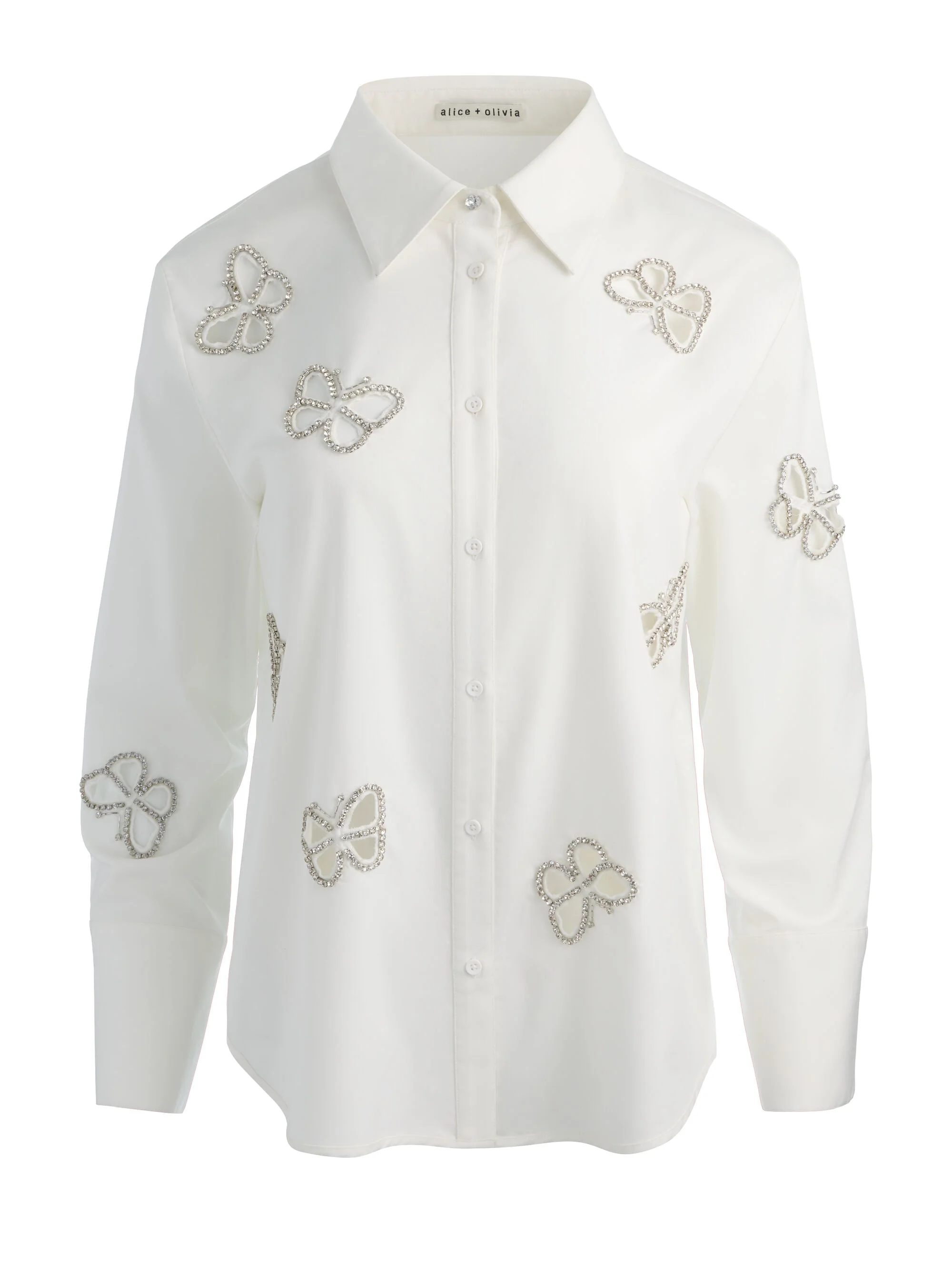 FINELY EMBELLISHED CUTOUT BUTTON DOWN - 1