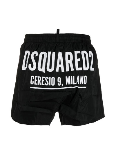 DSQUARED2 logo-print drawstring swim shorts outlook