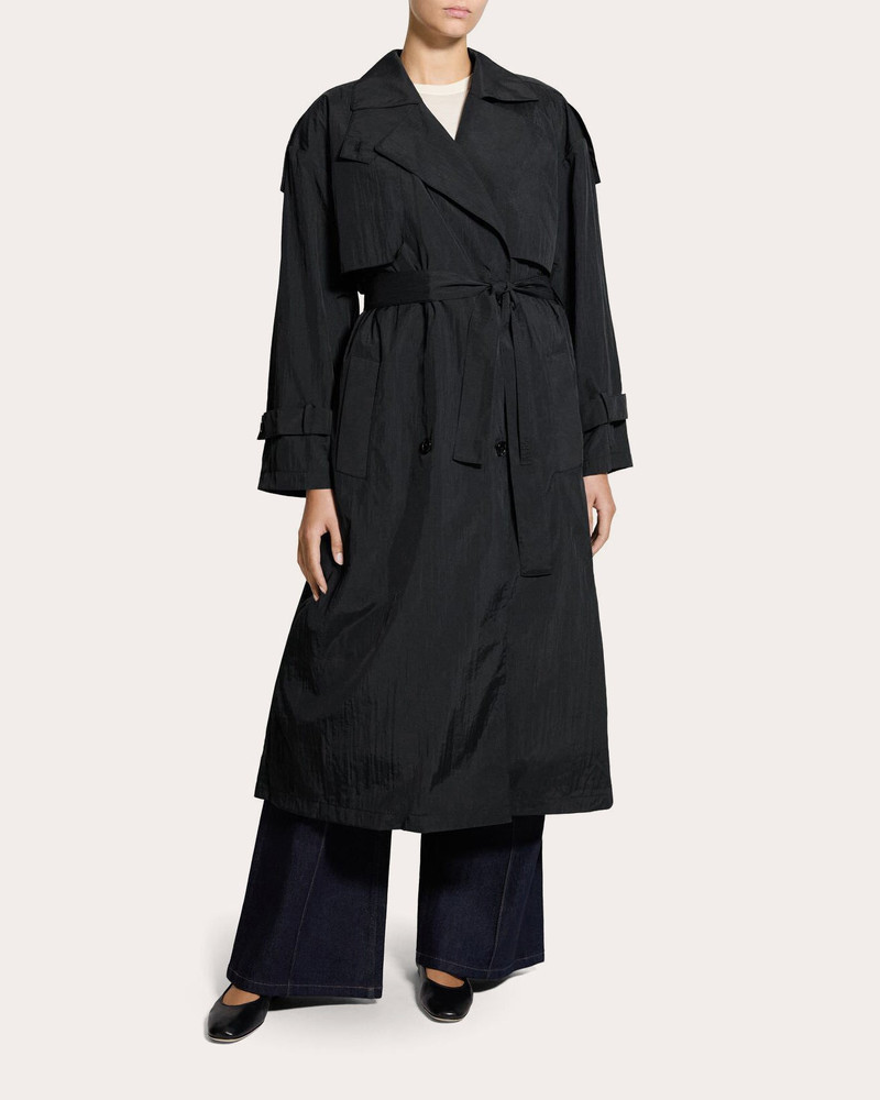 Theory Recycled Nylon Airy Trench Coat outlook