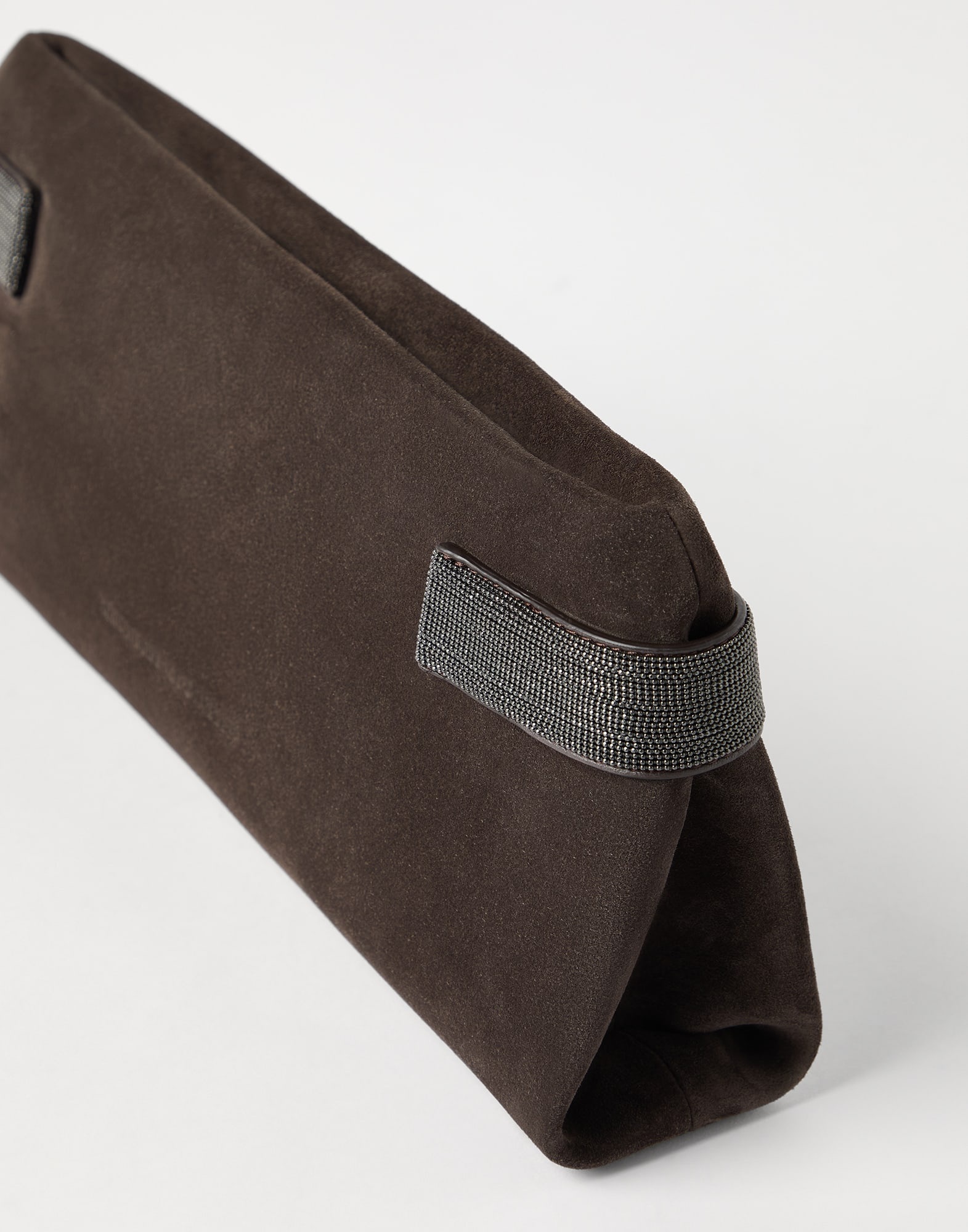 Essence pouch bag in suede with precious bands - 3