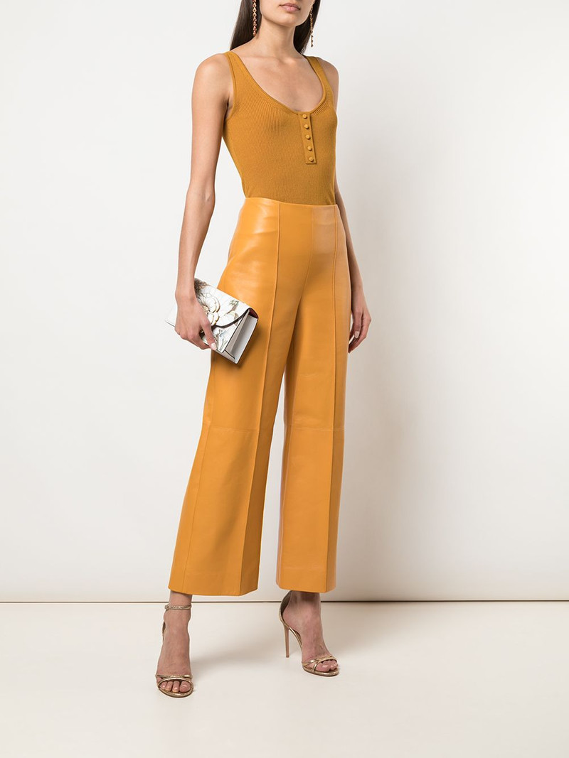 Oscar de la Renta ribbed vest top outlook