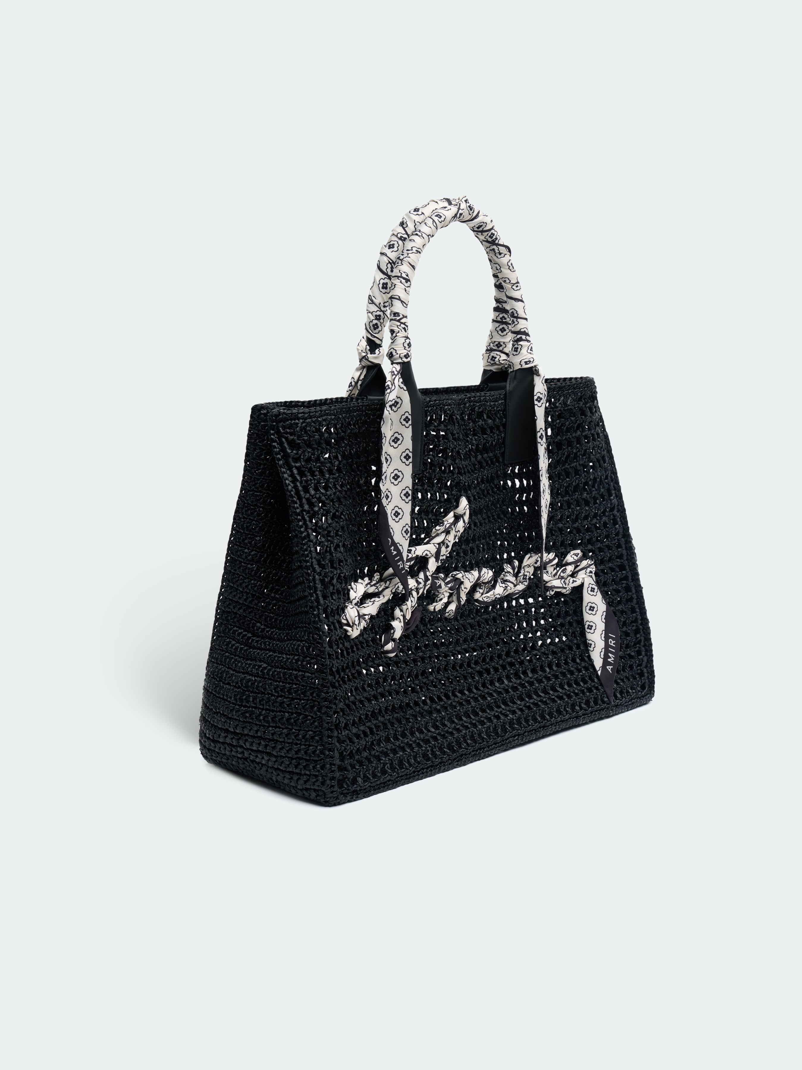 OPEN WEAVE RAFFIA TOTE BAG - 2