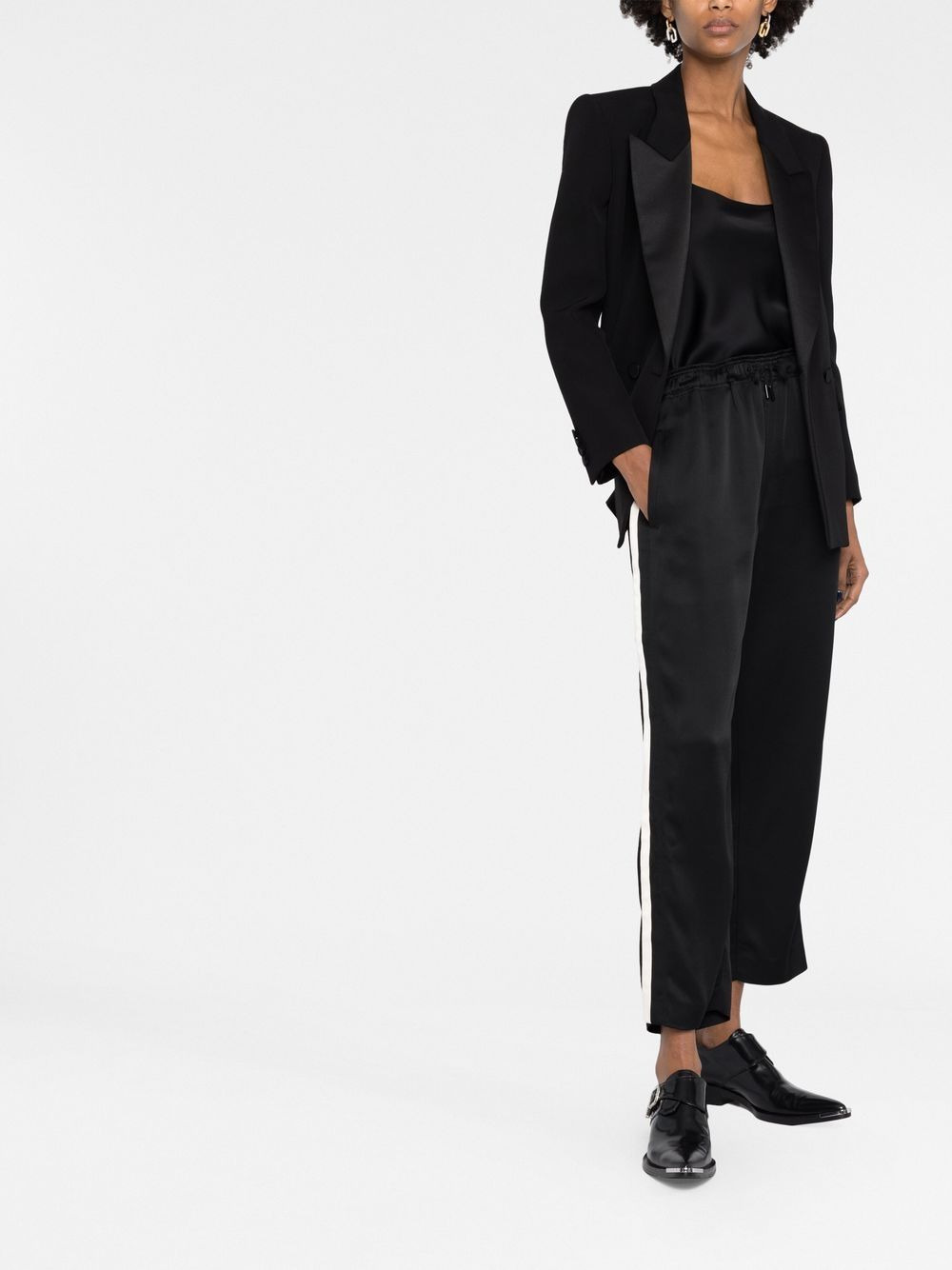 logo-embroidered crop trousers - 2