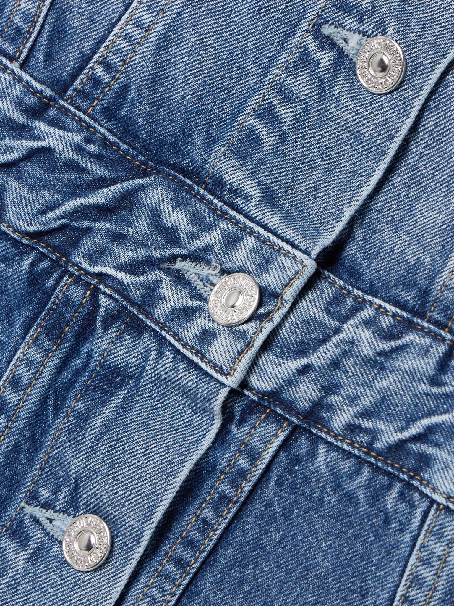 Idalene organic denim midi shirt dress Mid denim - 4