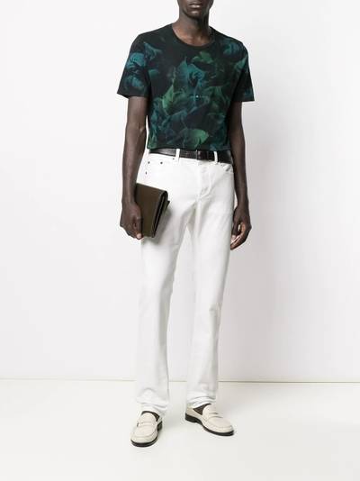 SAINT LAURENT abstract-print T-shirt outlook