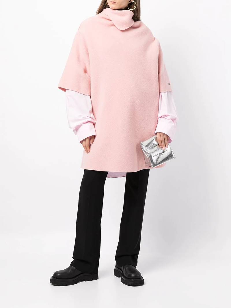 Raf Simons scarf-neck jumper outlook