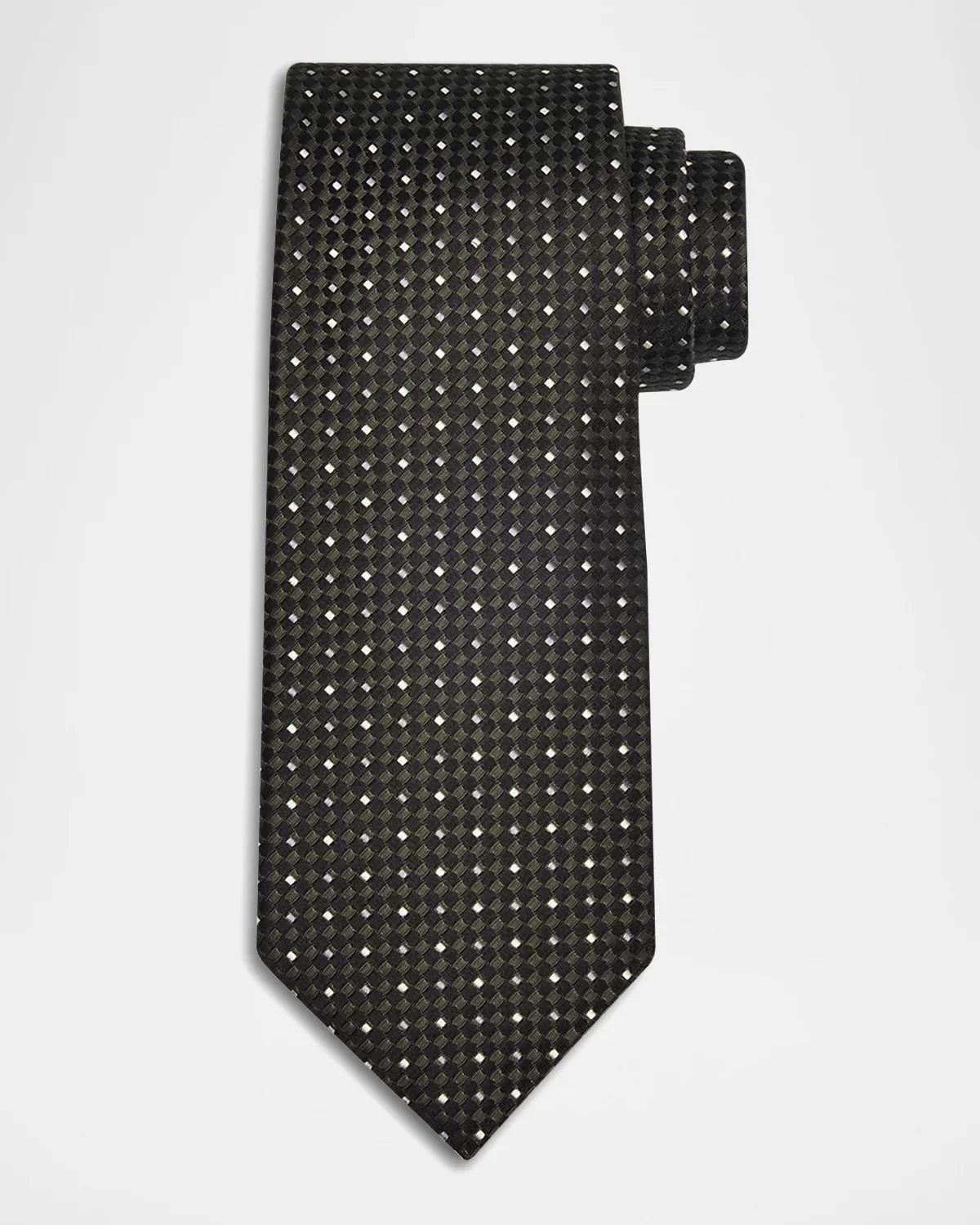 Men's Micro-Jacquard Silk Tie - 1