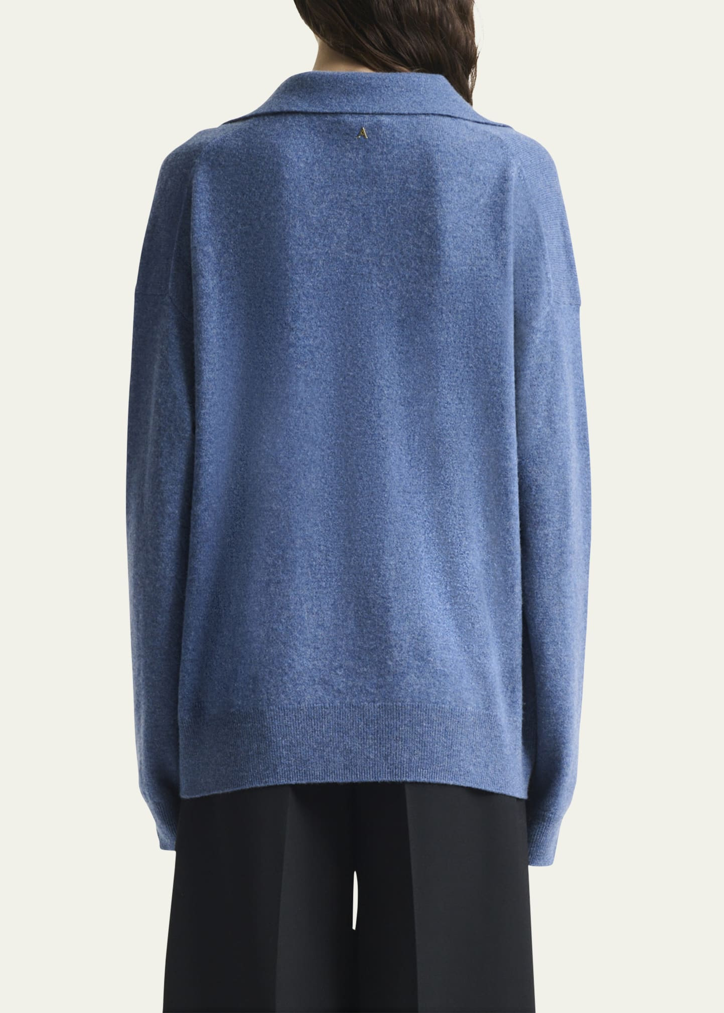 Zaq Cashmere Oversized Polo Sweater - 3