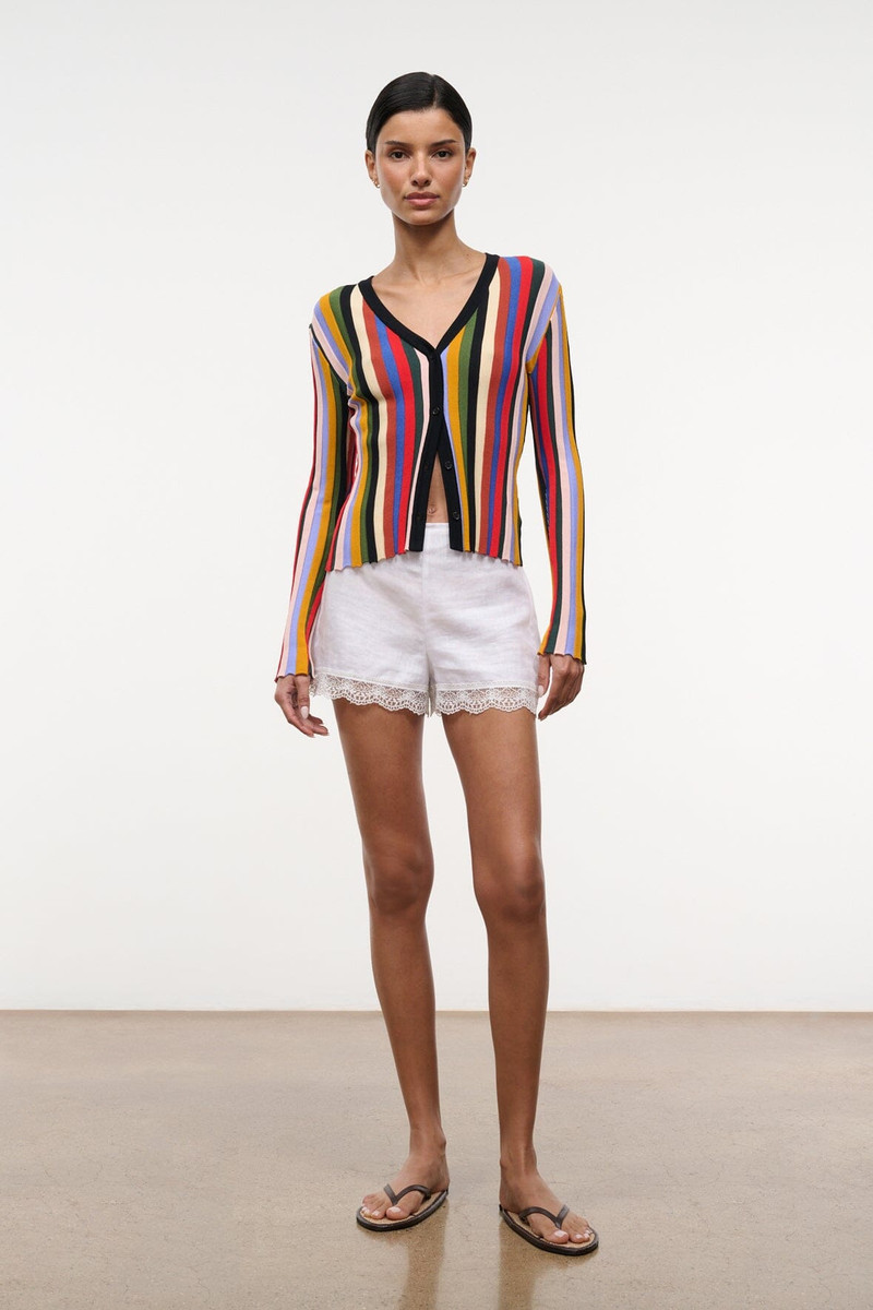 STAUD EZRA CARDIGAN ARTIST STRIPE 3