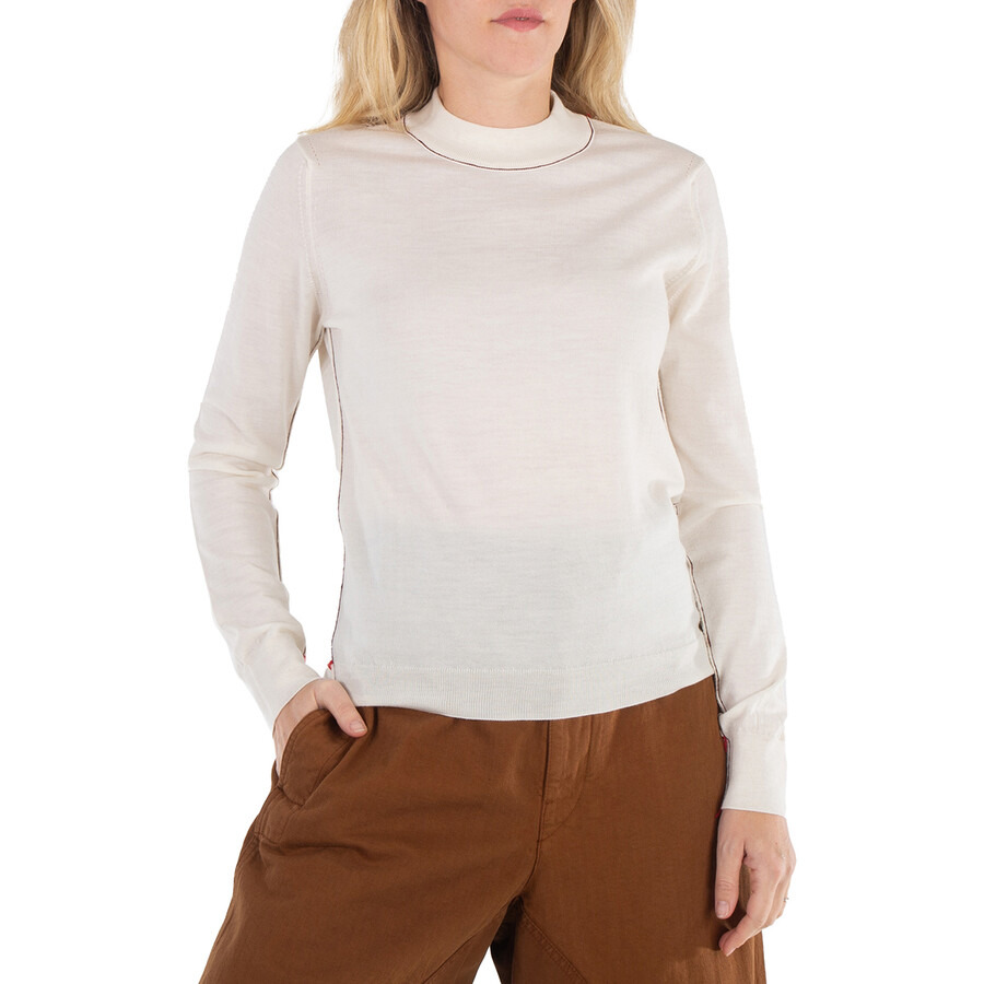 Maison Margiela Ladies Ecru Work-In-Progress Wool Jumper - 3