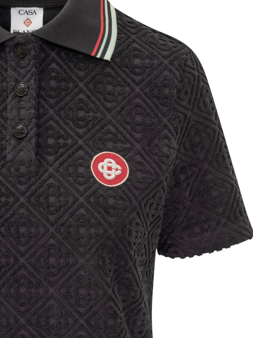 monogram-jacquard polo shirt - 3